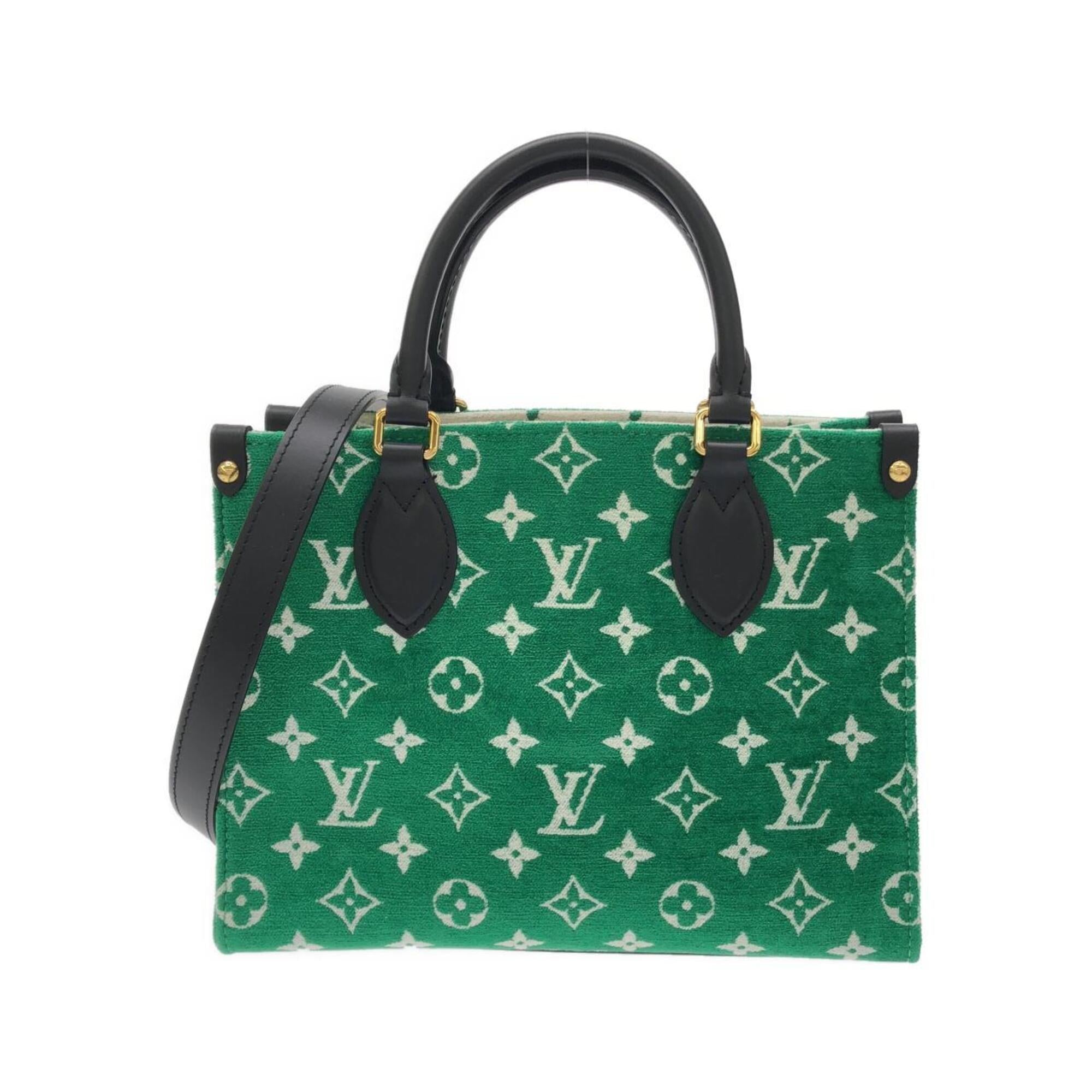 Louis Vuitton Green Jacquard Handbag (Pre-Owned)