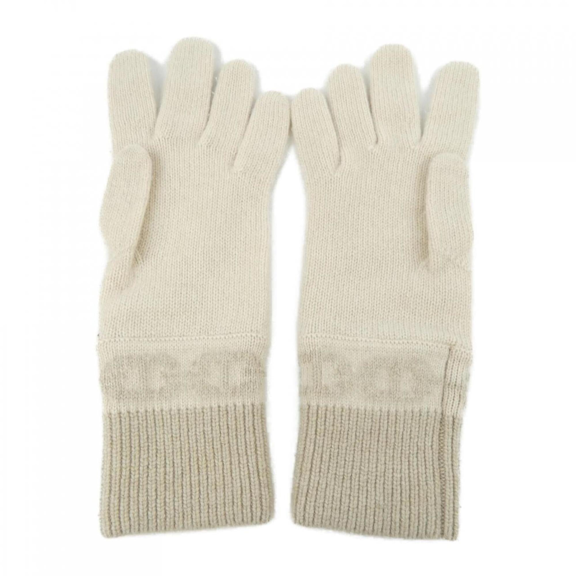 Hermes Beige Cashmere Warm Gloves (Pre-Owned)