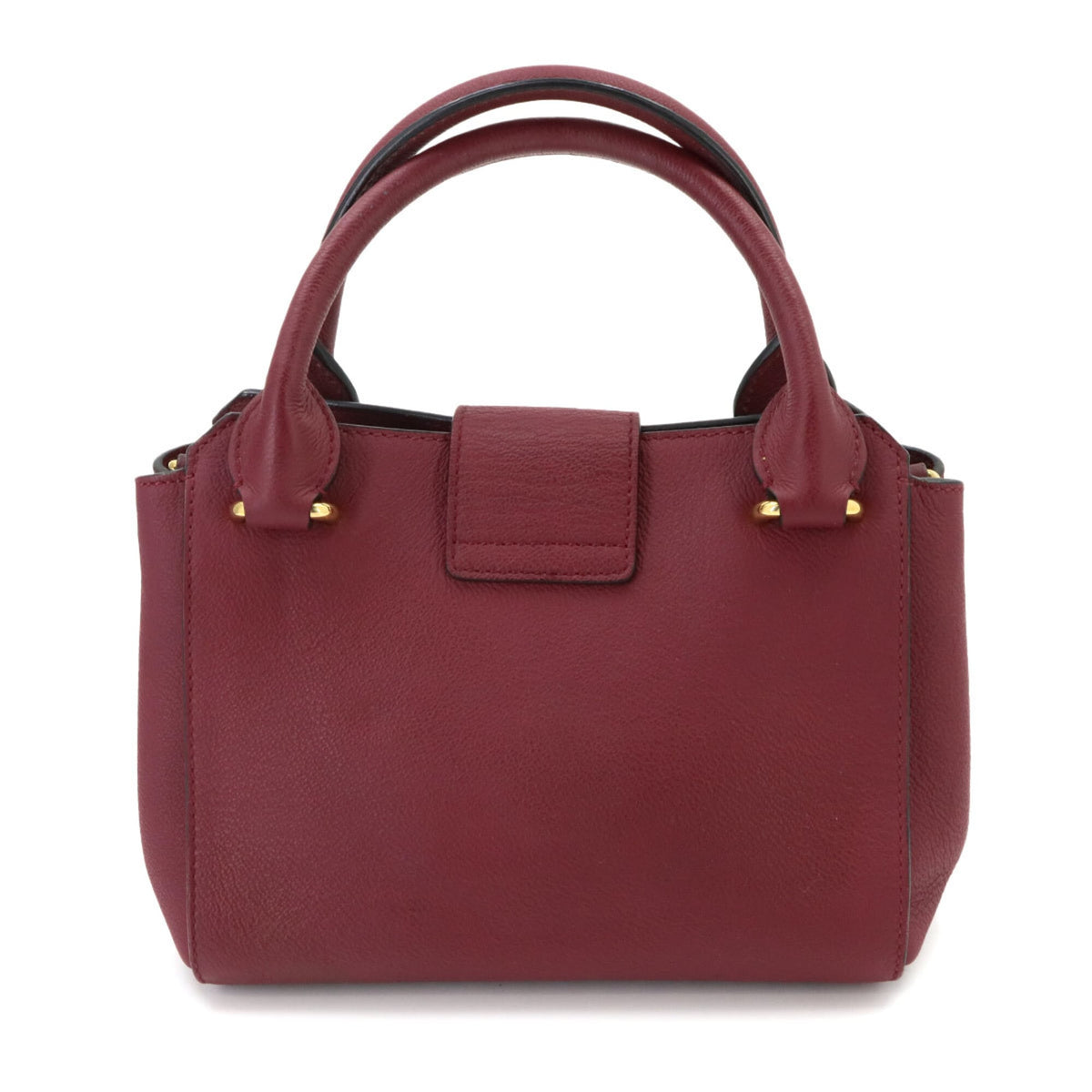 Burberry Bordeaux Leather Handbag (Pre-Owned)