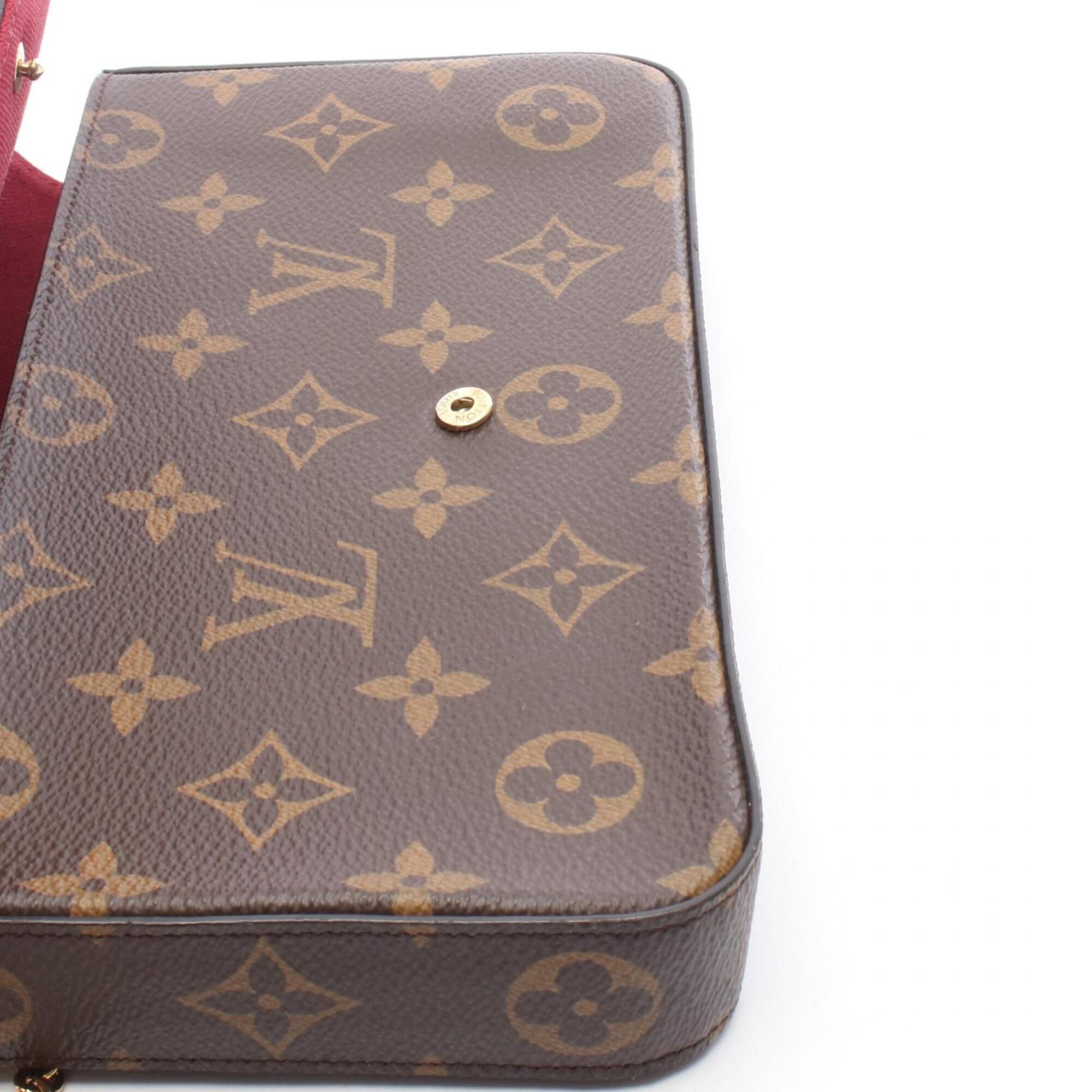 Louis Vuitton Brown Pvc Leather Handbag Pochette Shoulder Bag (Pre-Owned)