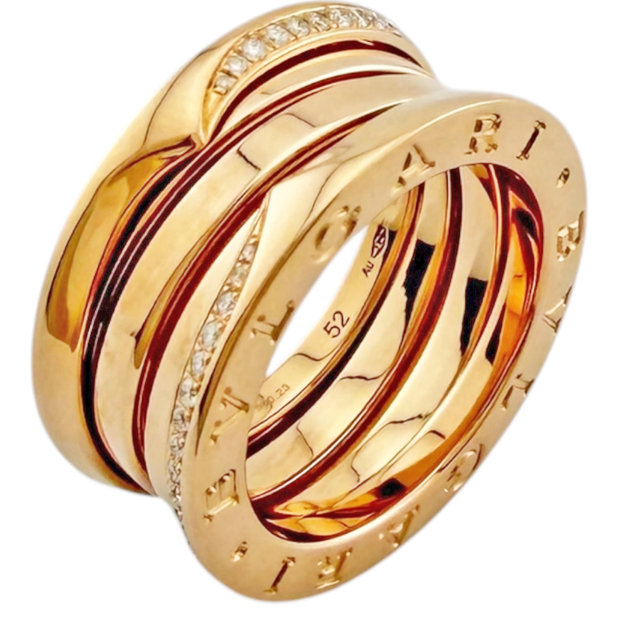 Bvlgari Gold Pink Gold (18K) Band Ring (Pre-Owned)
