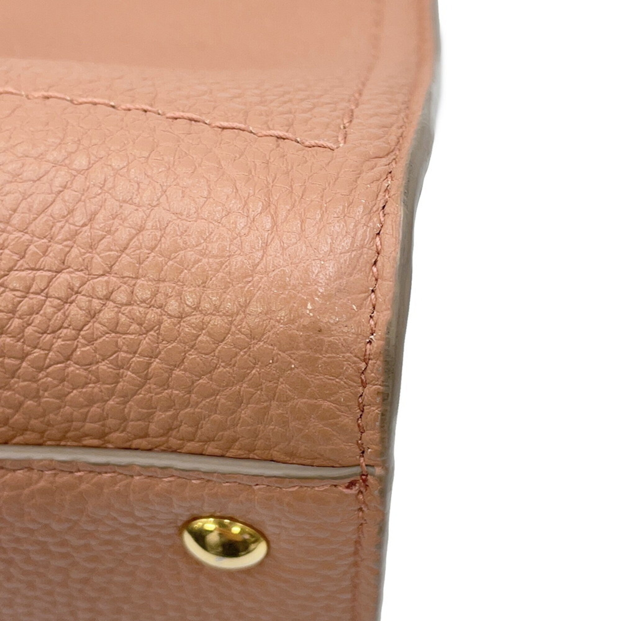 Salvatore Ferragamo Pink Leather Handbag Tote Bag (Pre-Owned)