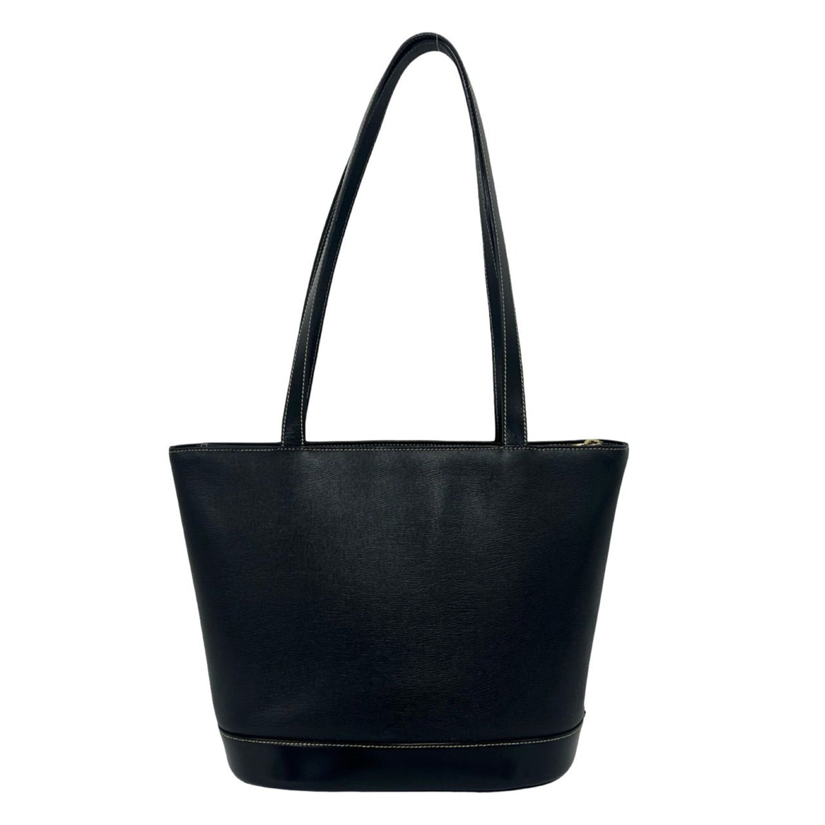 Burberry Black Leather Shoulder Bag Tote Bag (Pre-Owned)