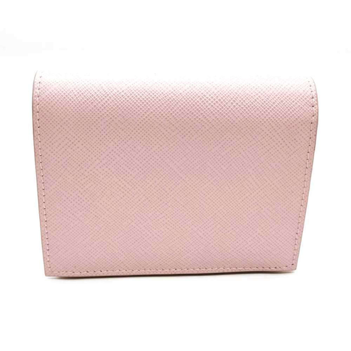 Prada Saffiano Pink Embossed Wallet (Bi-Fold) (Pre-Owned)