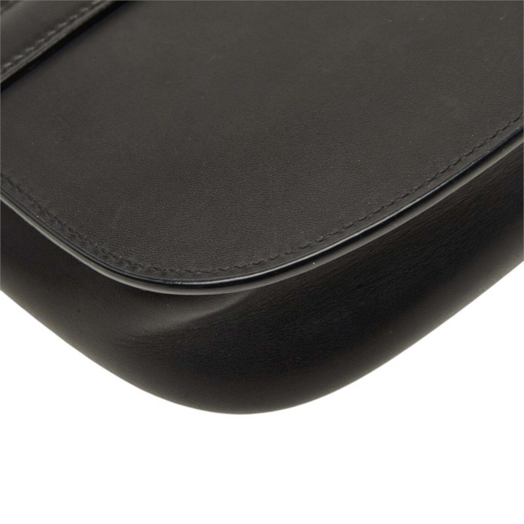 Saint Laurent Black Gold Leather Shoulder Bag (Pre-Owned)