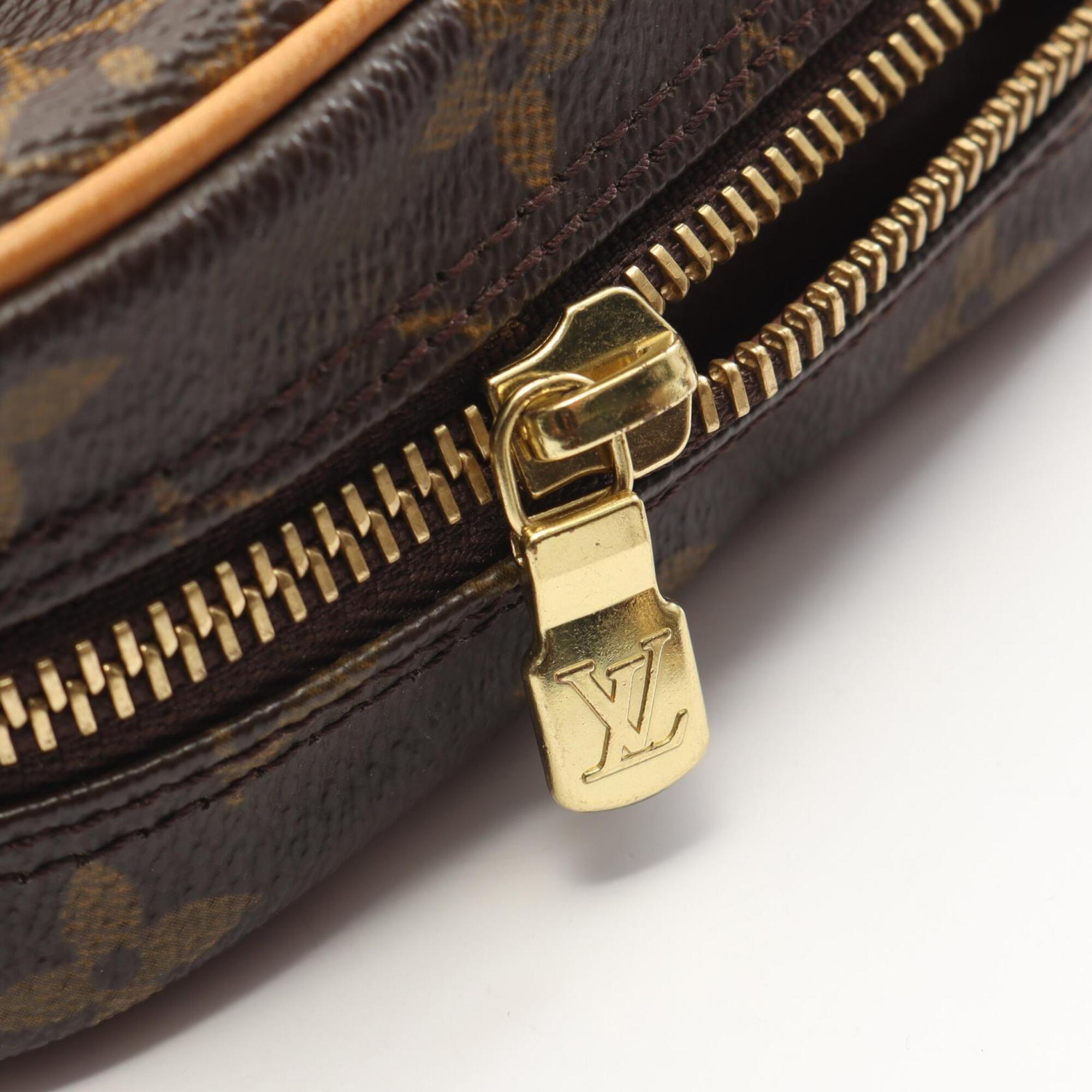 Louis Vuitton Brown Pvc Coated Canvas Leather Handbag Shoulder Bag (Pre-Owned)