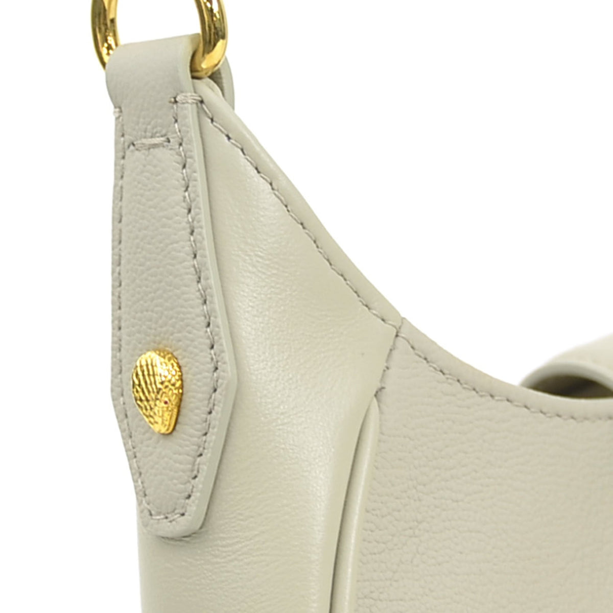 Bvlgari Grayish Leather Handbag Shoulder Bag (Pre-Owned)