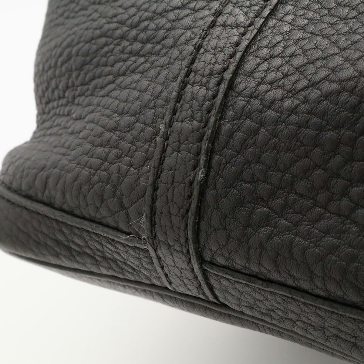 Hermes Black Leather Handbag Tote Bag (Pre-Owned)