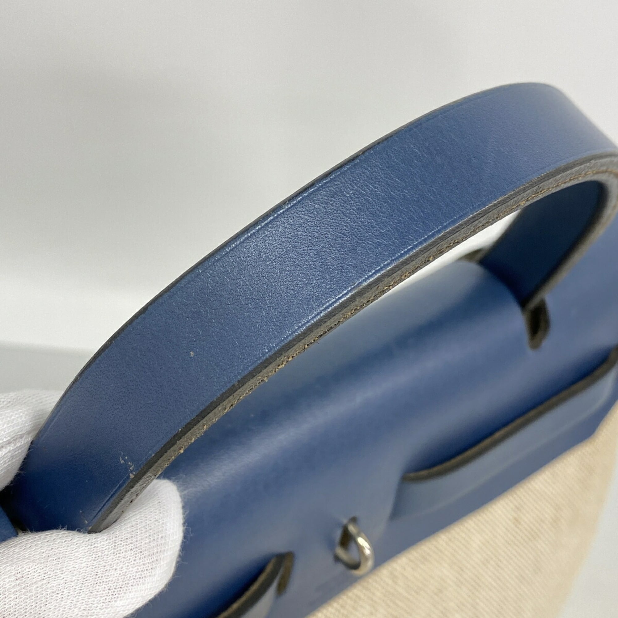Hermes Blue Toile H Handbag (Pre-Owned)