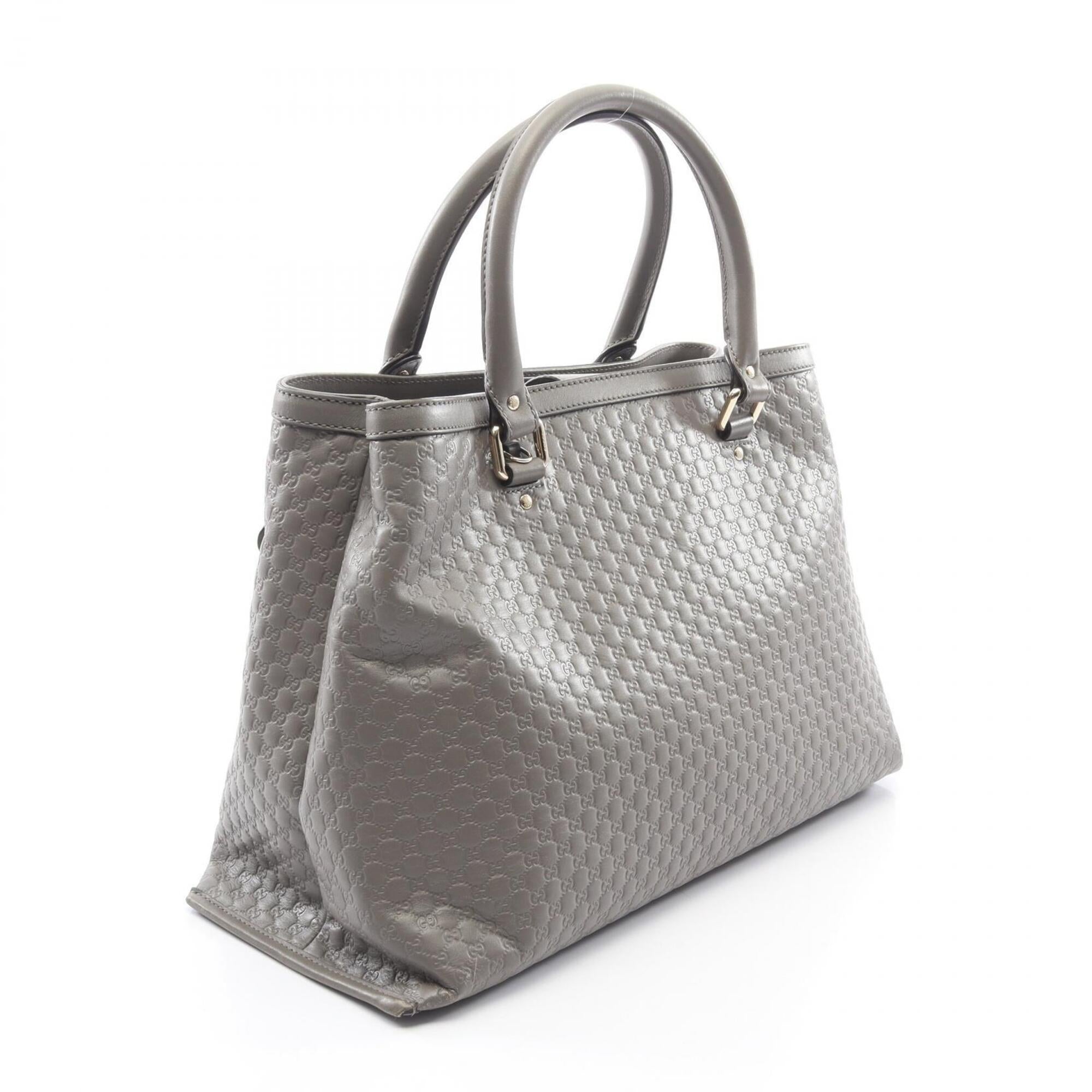 Gucci Gray Leather Handbag (Pre-Owned)