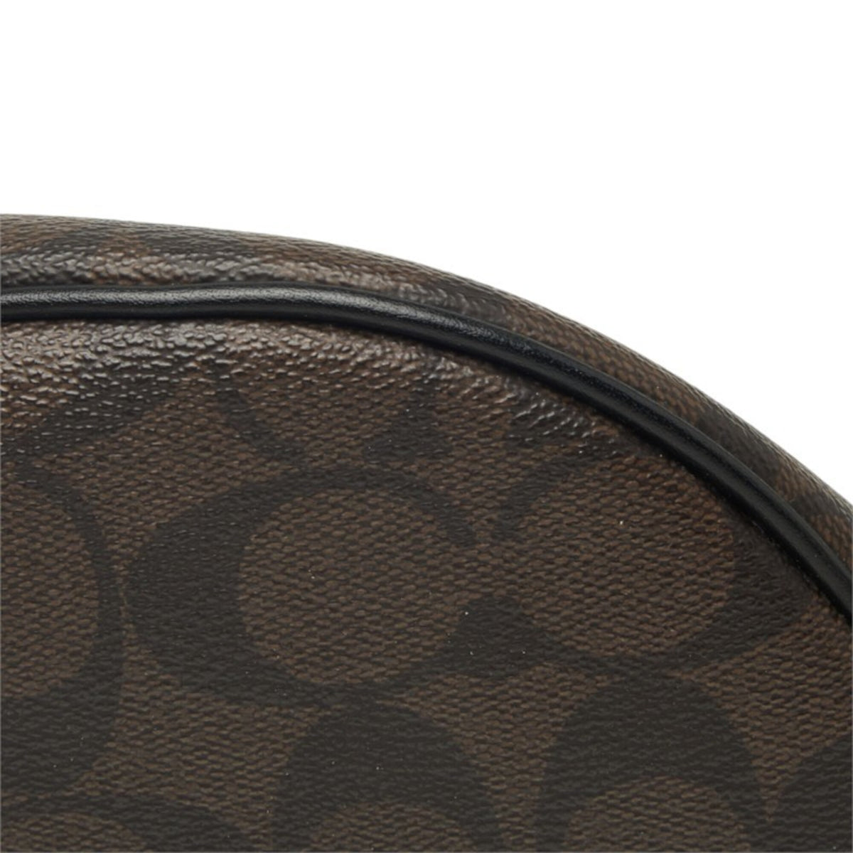 Coach Signature Black Brown Signature Line Fanny Pack (Pre-Owned)