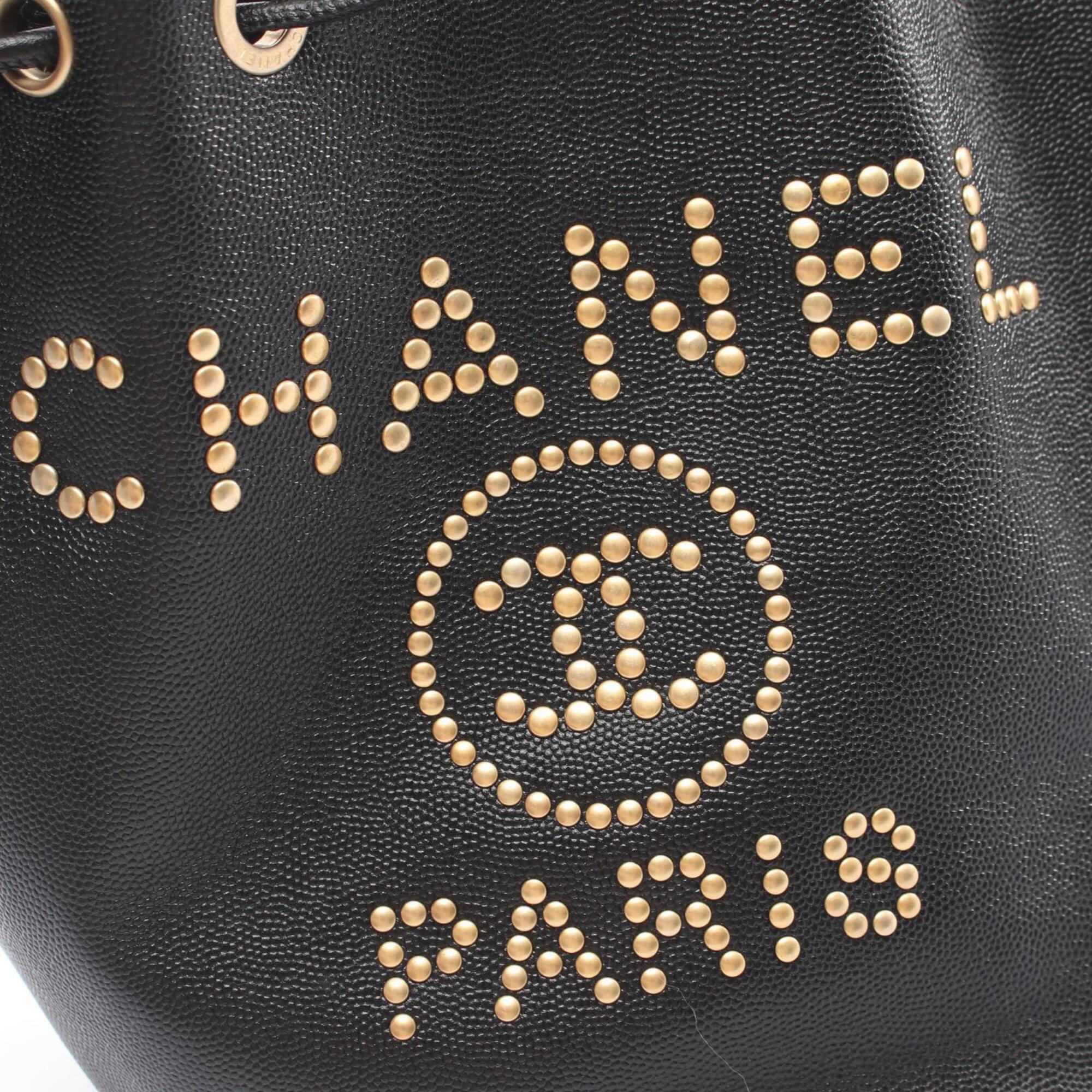 Chanel Black Grained Calfskin Handbag Shoulder Bag (Pre-Owned)
