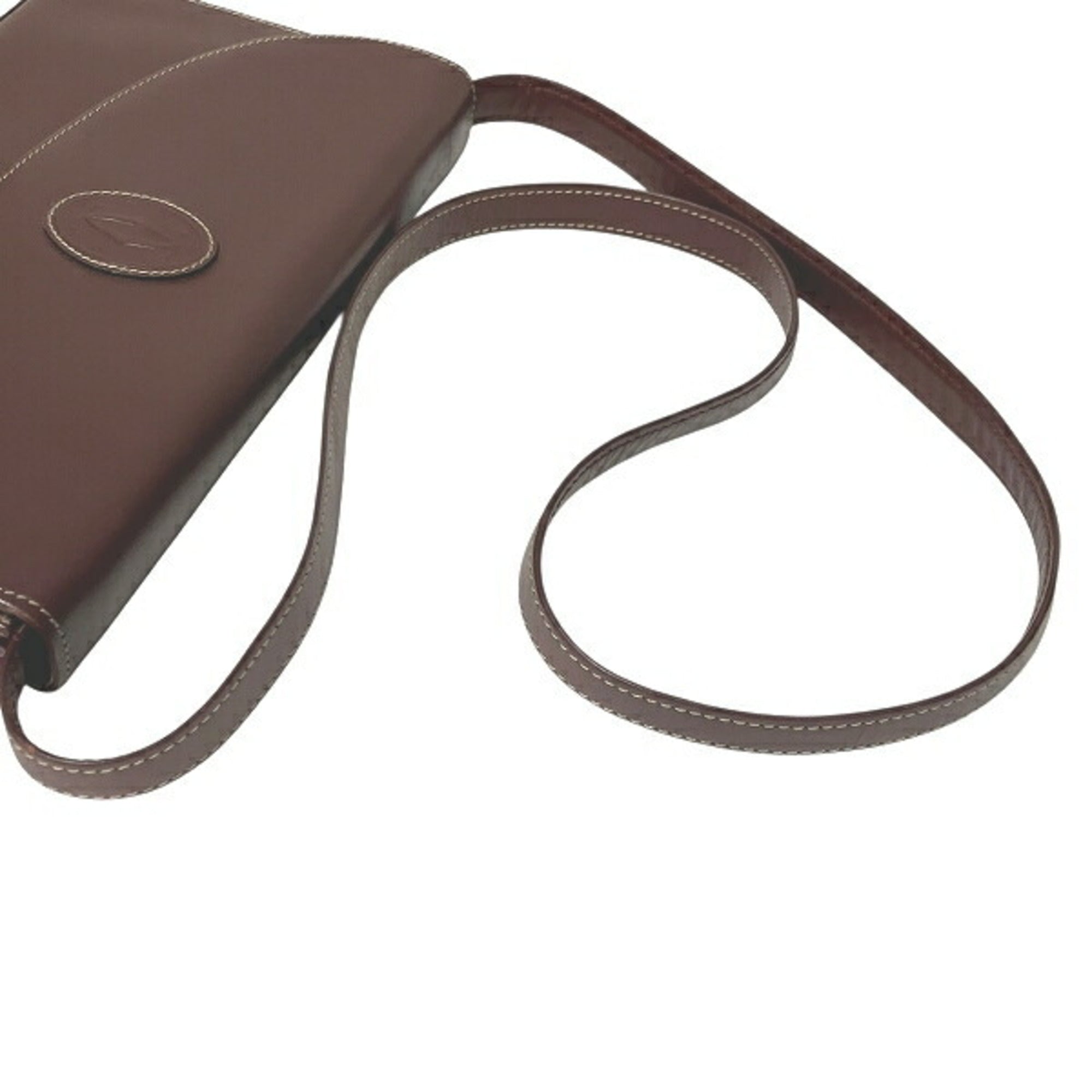 Cartier Must Bordeaux Leather Handbag Shoulder Bag (Pre-Owned)