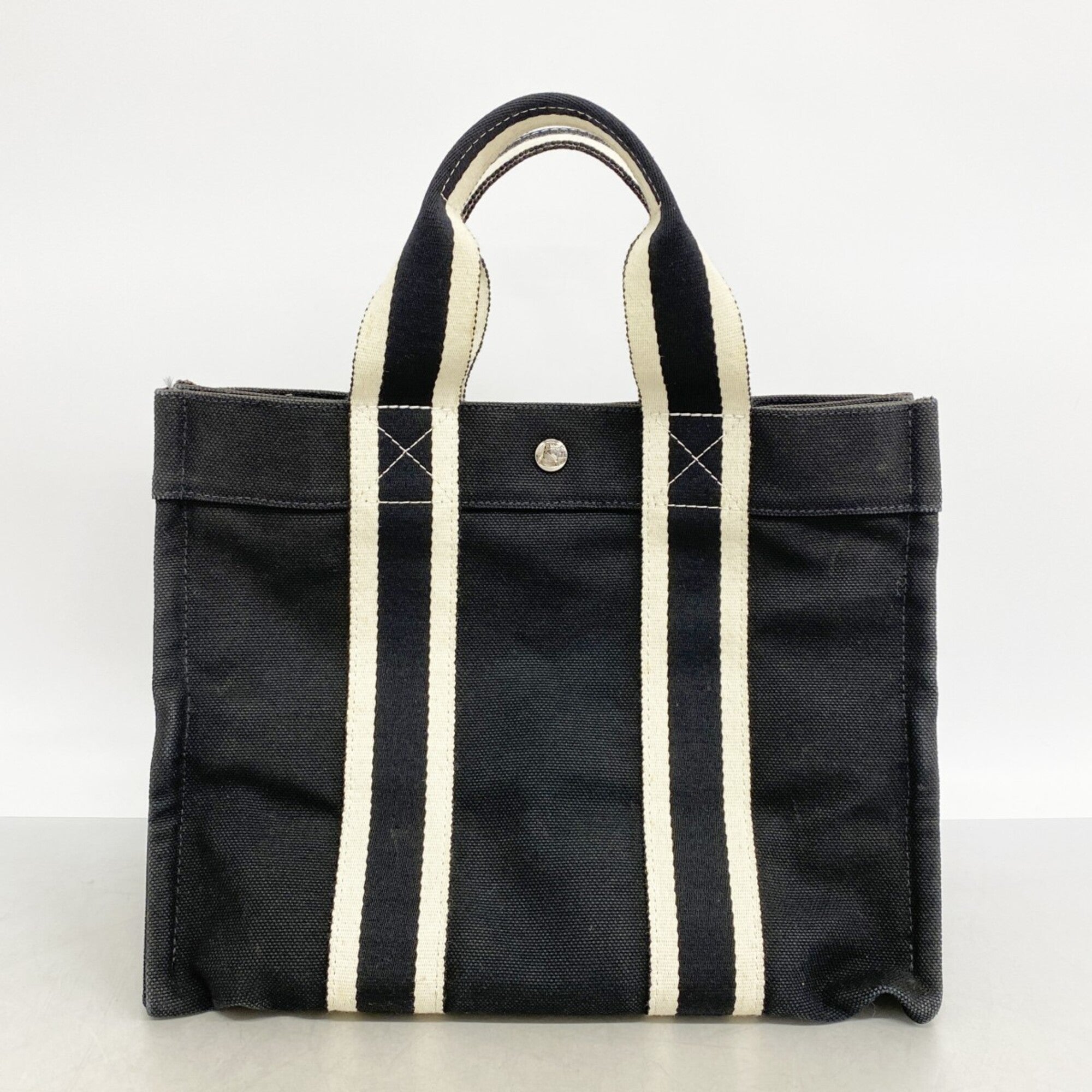 Hermes Black Canvas Tote Bag (Pre-Owned)