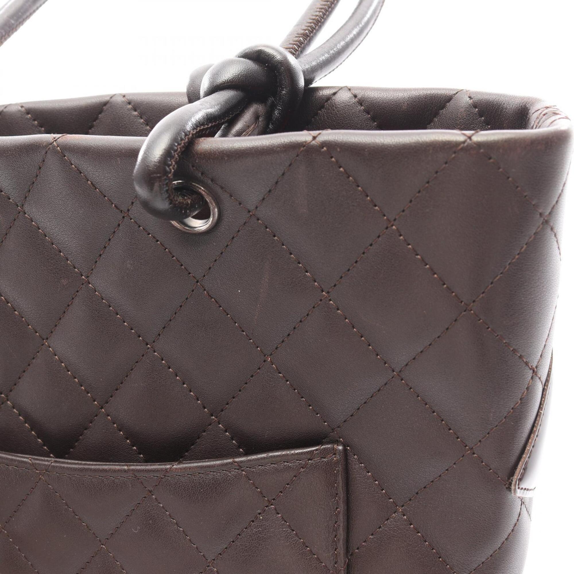 Chanel Brown Cambon Ligne Handbag Tote Bag (Pre-Owned)