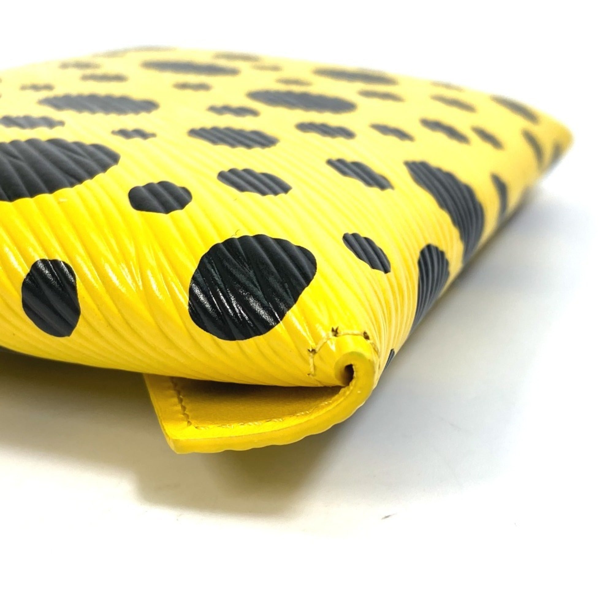 Louis Vuitton Black Yellow Leather Pochette Pouch (Pre-Owned)
