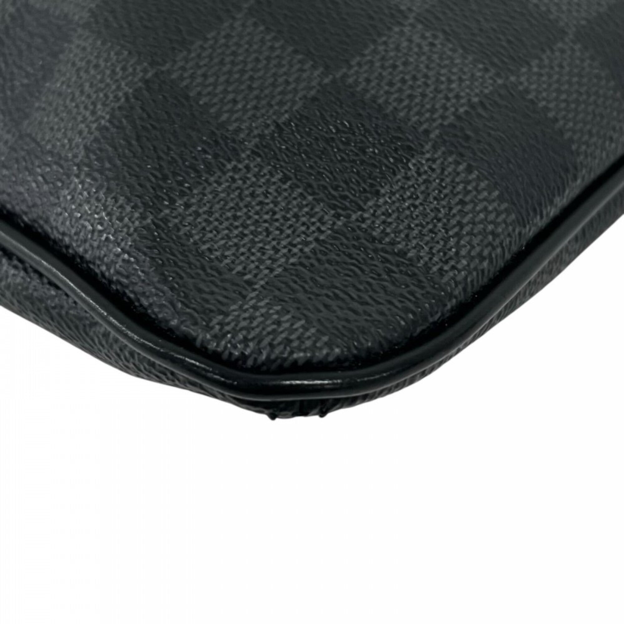 Louis Vuitton Black White Damier Graphite Shoulder Bag (Pre-Owned)