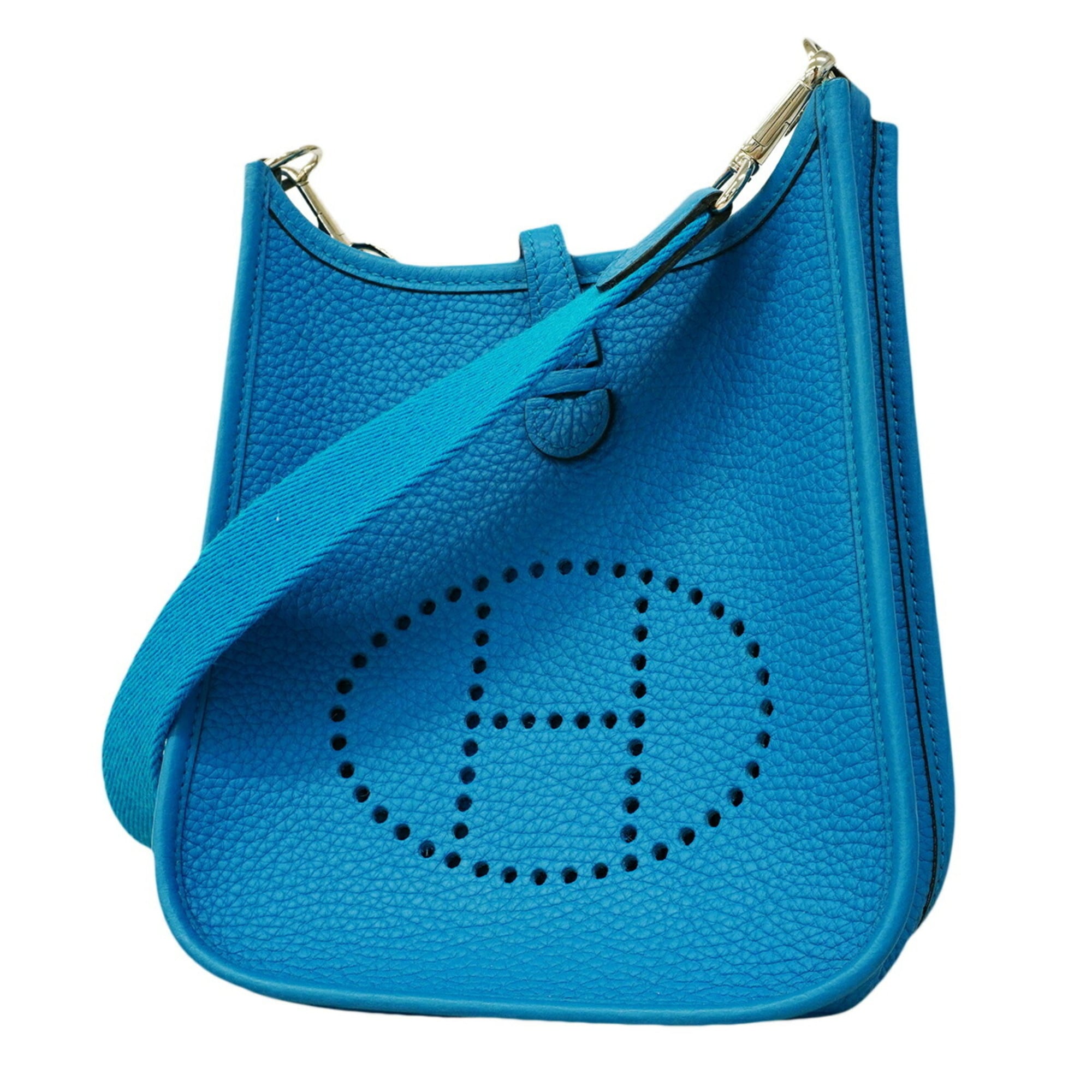 Hermes Blue Taurillon Clemence Leather Shoulder Bag (Pre-Owned)