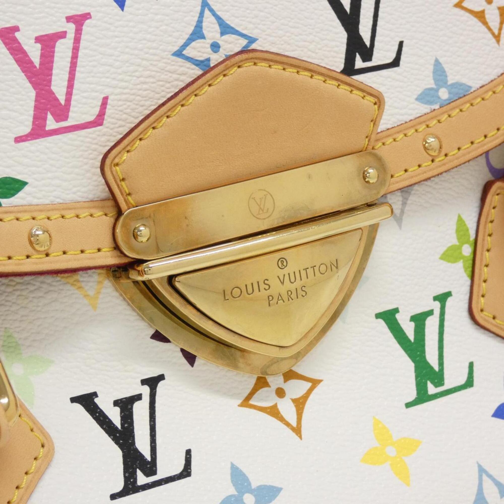 Louis Vuitton Multi-Color White Coated Canvas Handbag (Pre-Owned)