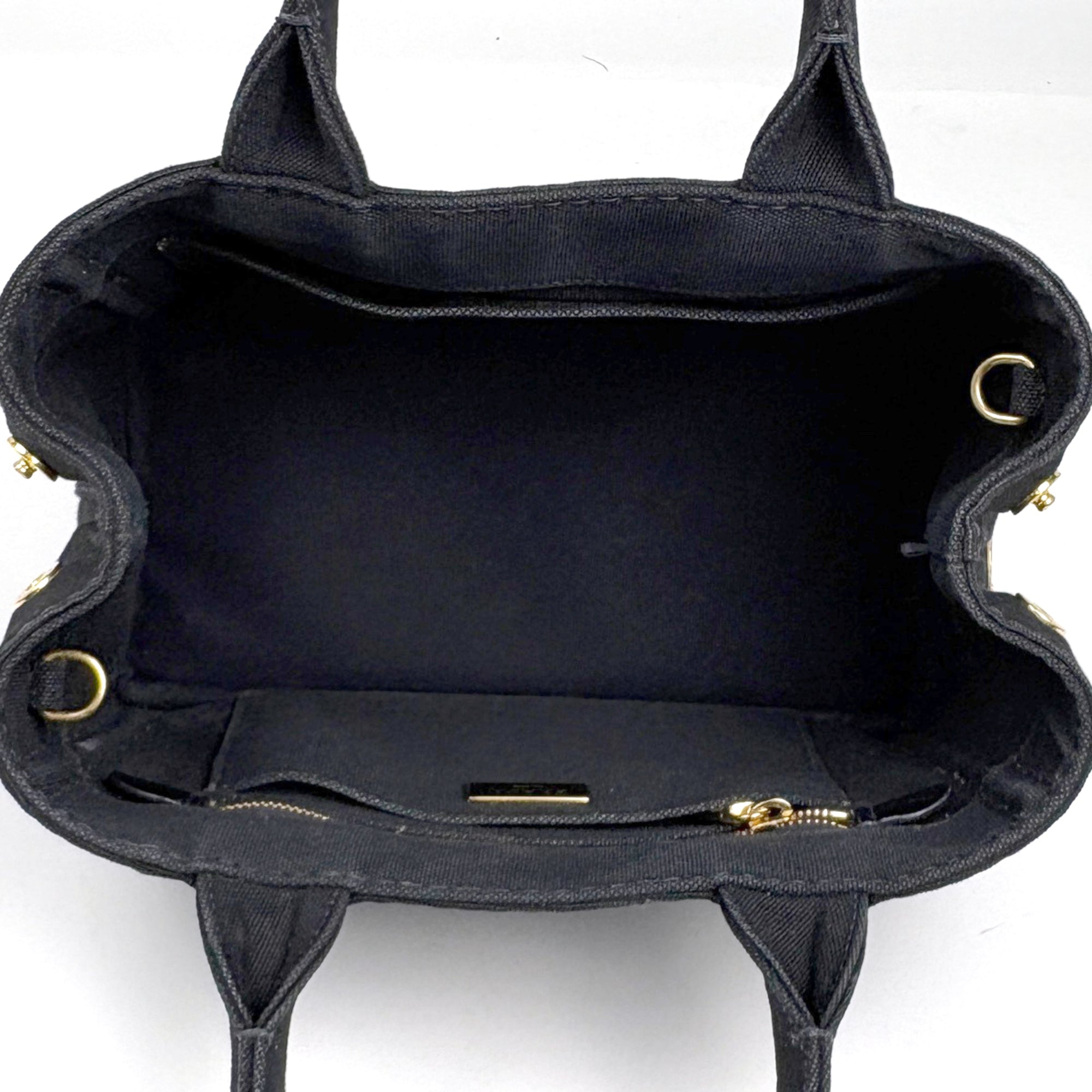 Prada Canapa Black Canapa Tote Bag (Pre-Owned)