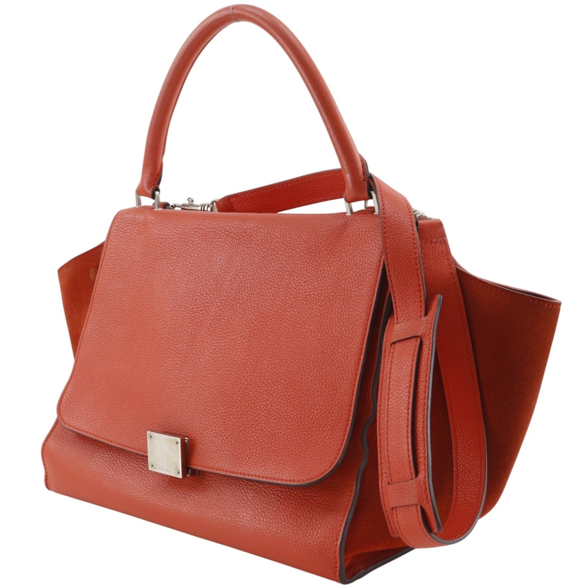 Celine Orange Leather Handbag (Pre-Owned)