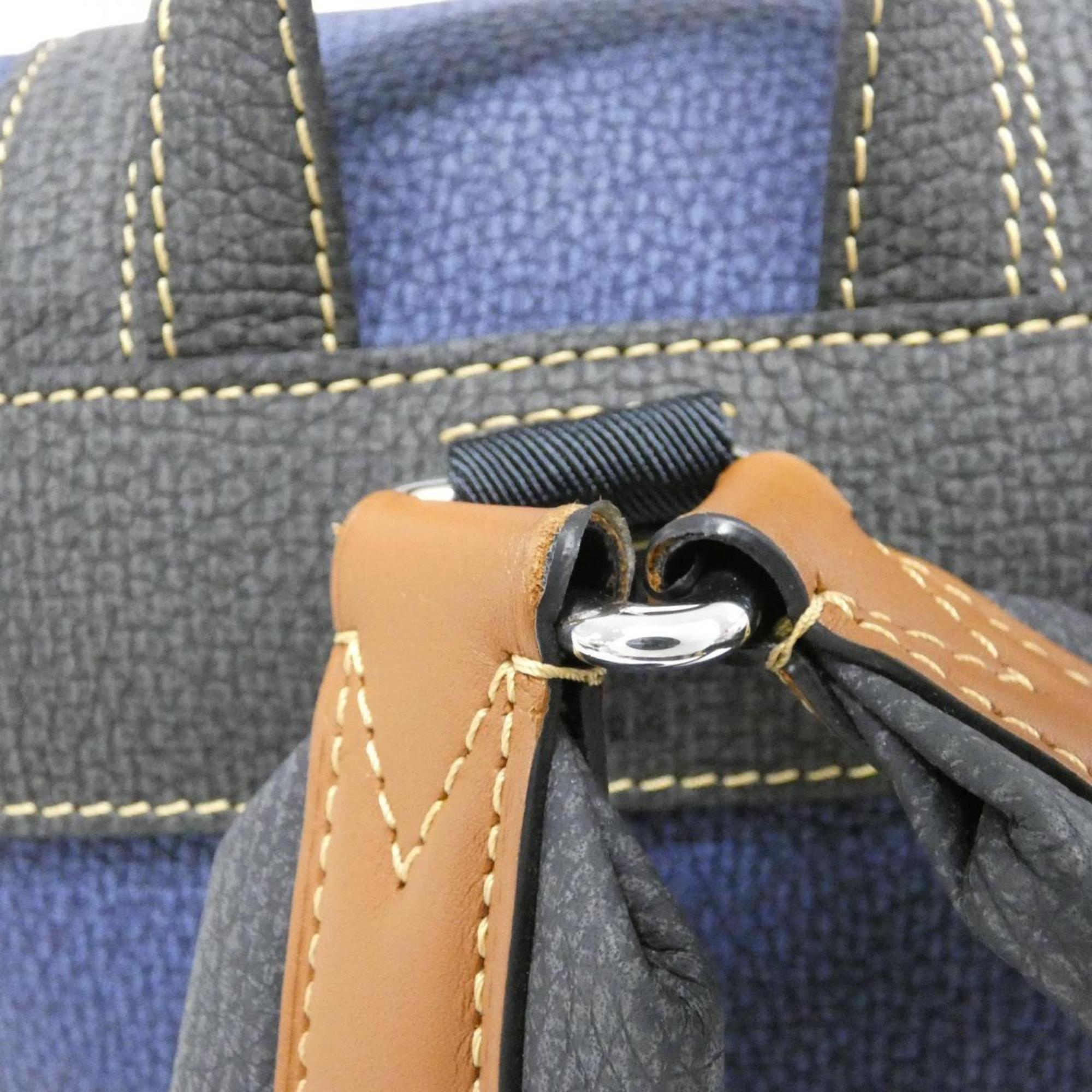 Louis Vuitton Blue Leather Backpack (Pre-Owned)