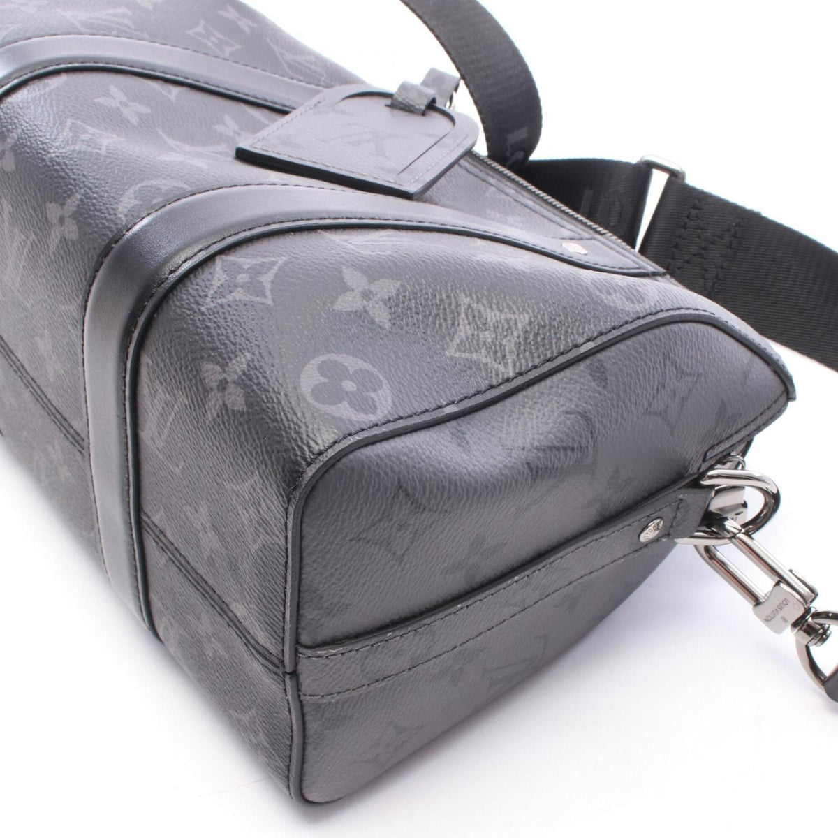 Louis Vuitton Black Gray Coated Canvas Monogram Eclipse Leather Handbag Shoulder Bag (Pre-Owned)