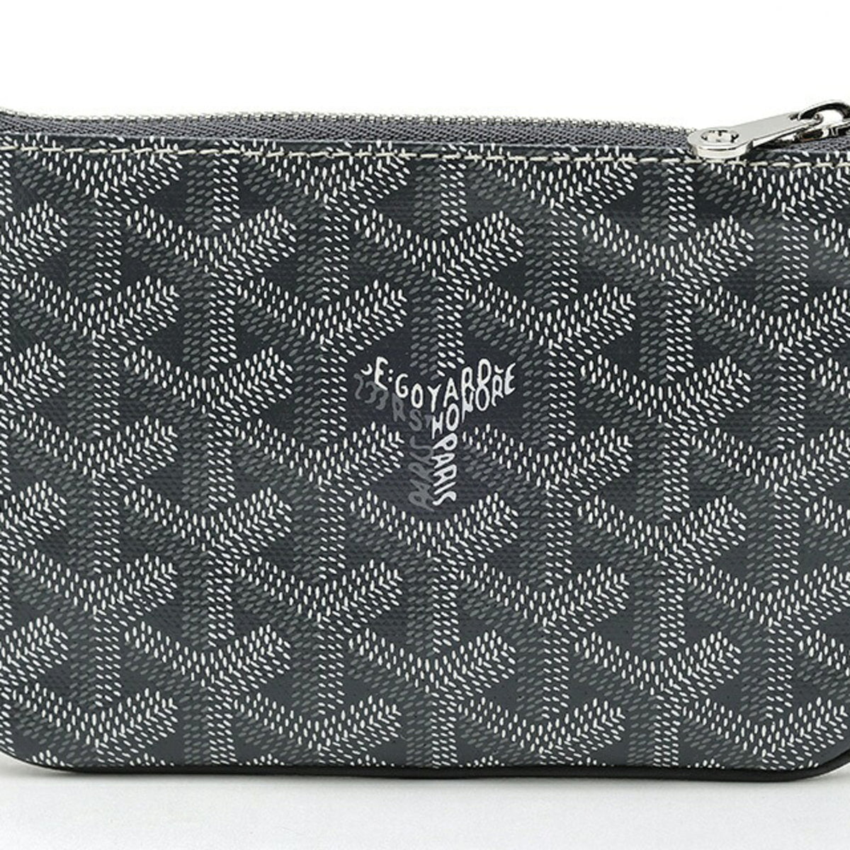 Goyard Gray Canvas Leather Pouch (Pre-Owned)