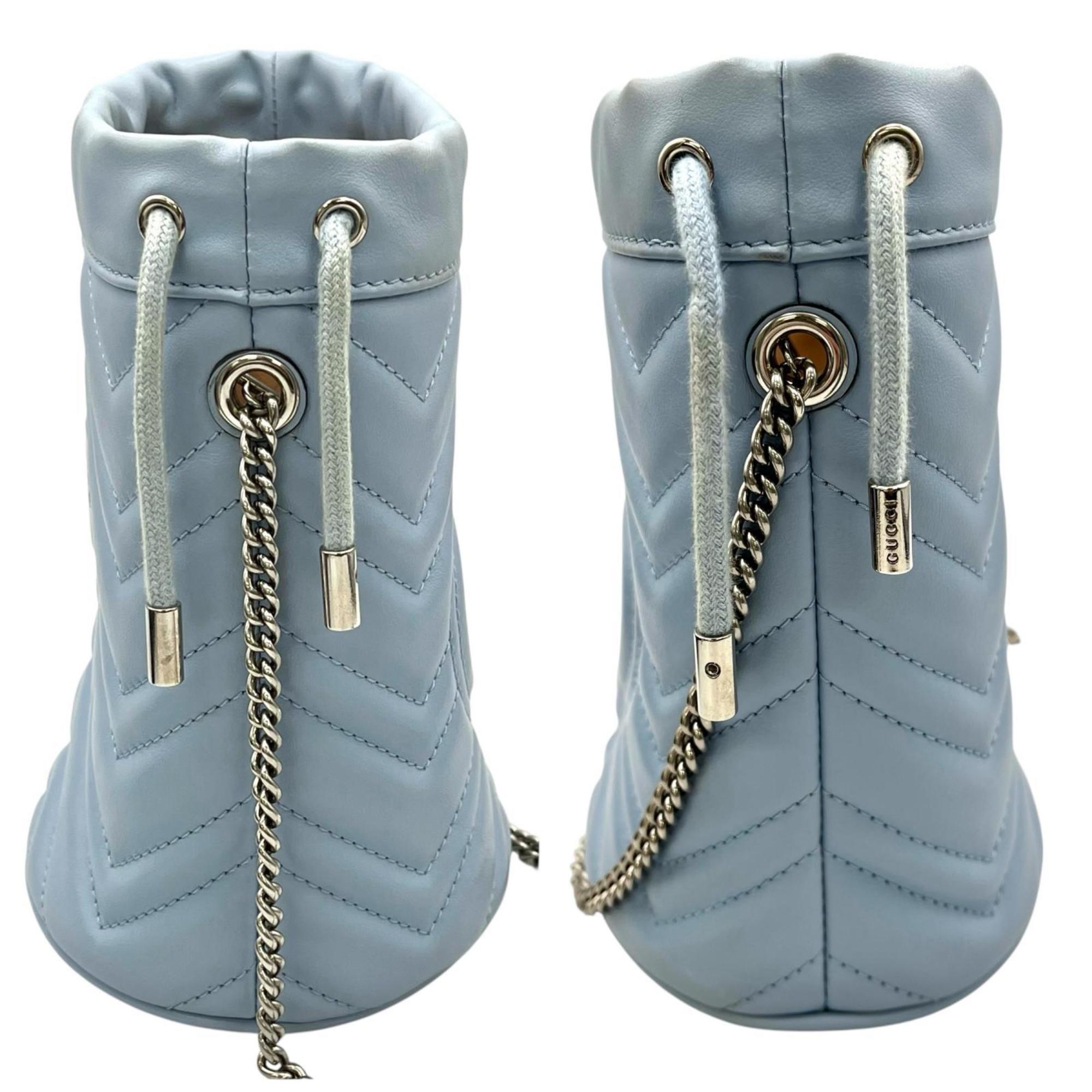 Gucci Blue Leather Shoulder Bag (Pre-Owned)