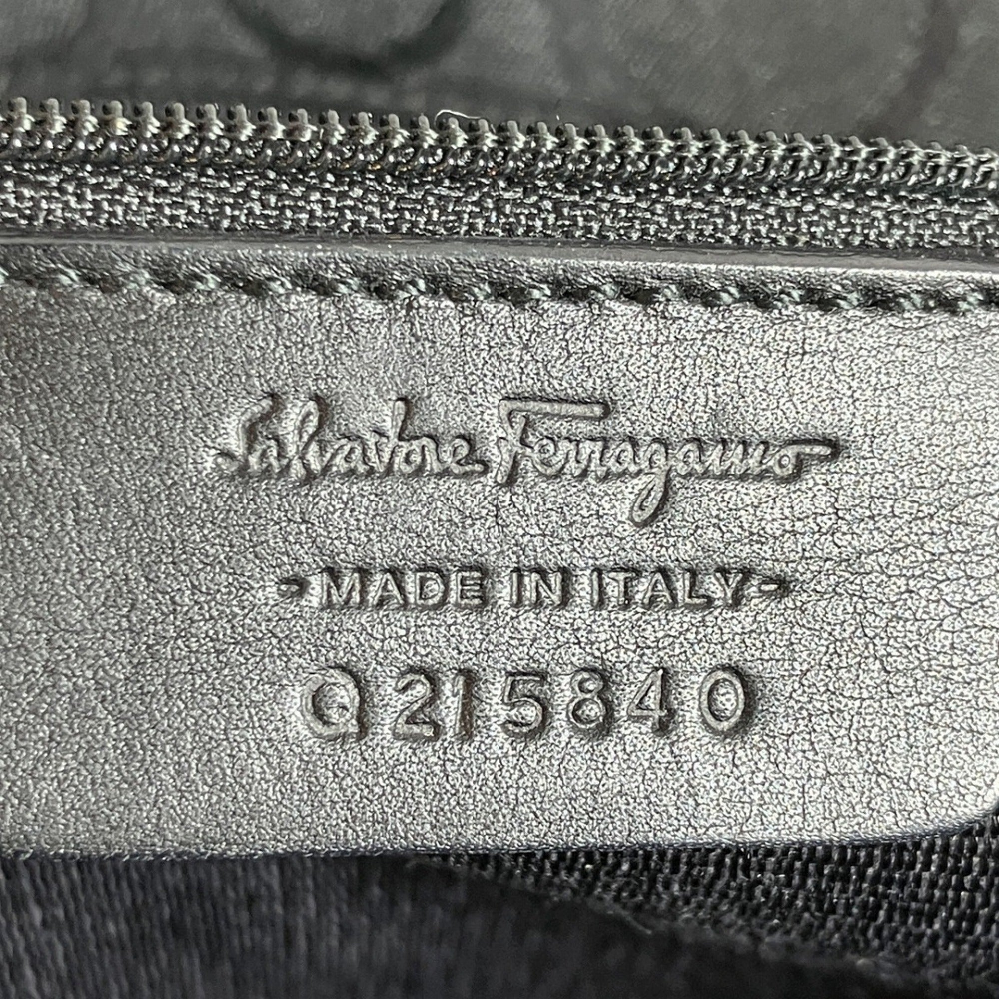 Salvatore Ferragamo Black Canvas Leather Handbag (Pre-Owned)