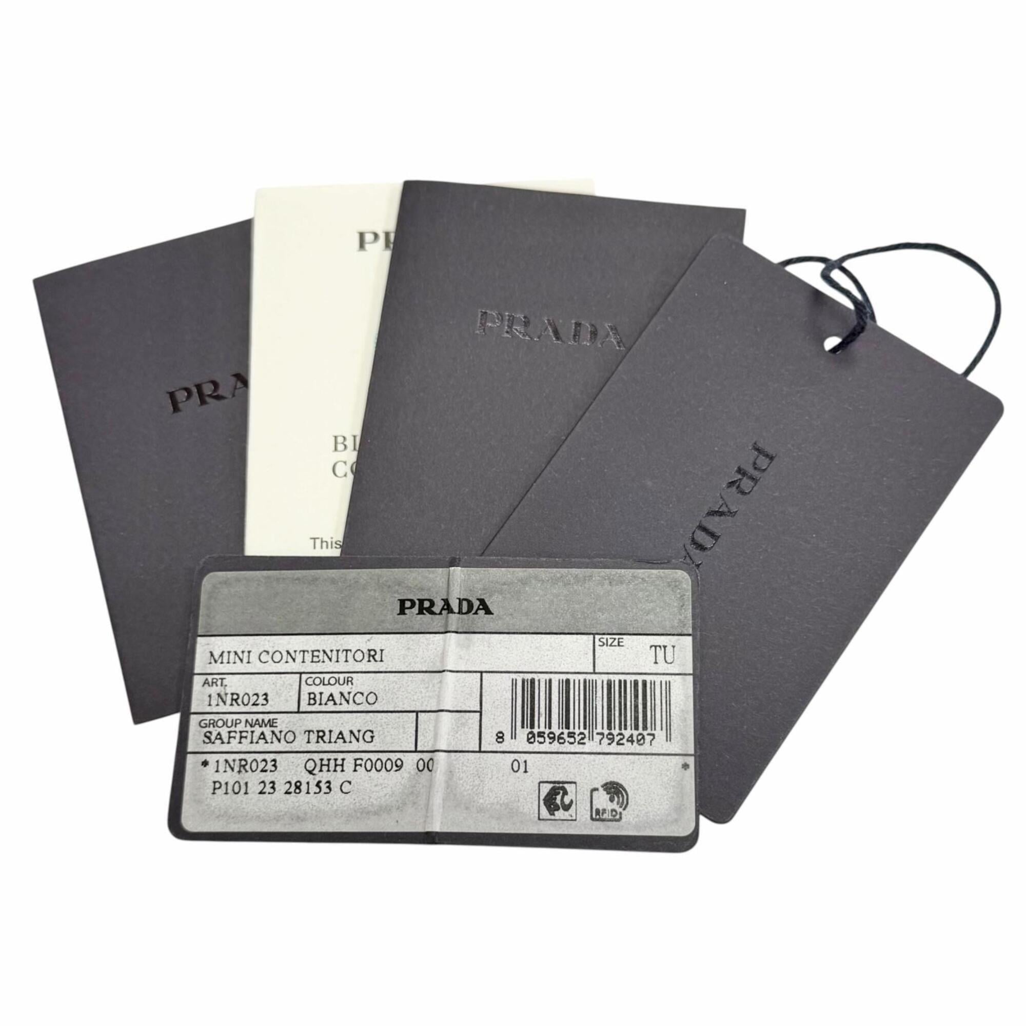 Prada White Leather Pouch (Pre-Owned)