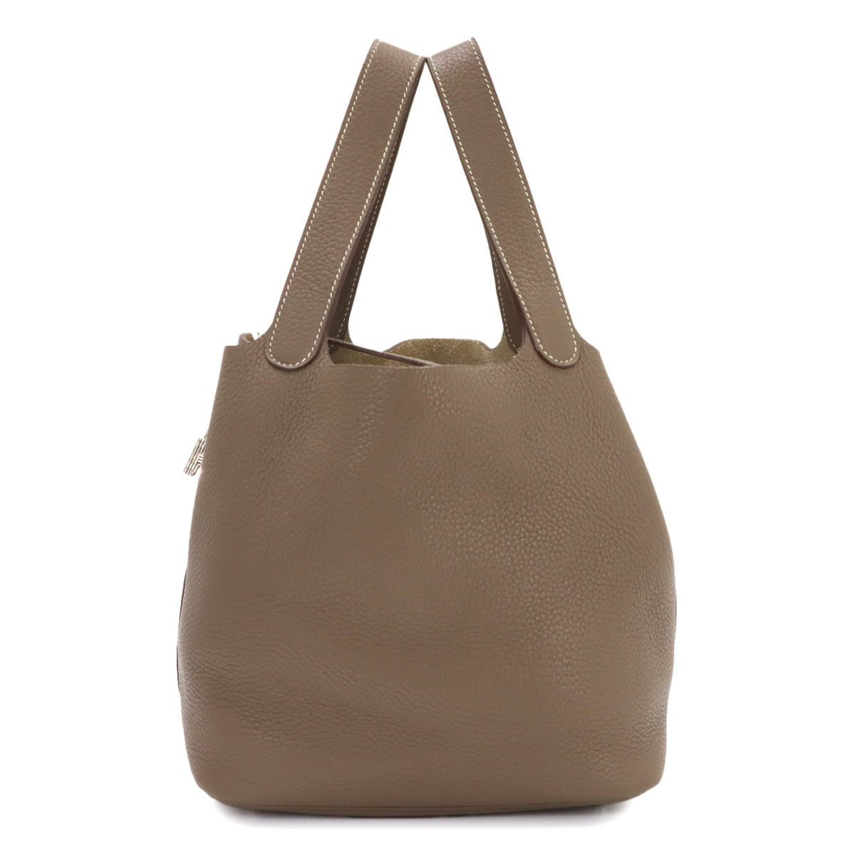Hermes Picotin Etoupe Gray Taurillon Clemence Leather Handbag (Pre-Owned)