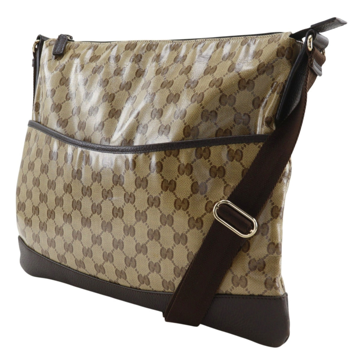 Gucci Gg Crystal Brown Gg Crystal Shoulder Bag (Pre-Owned)
