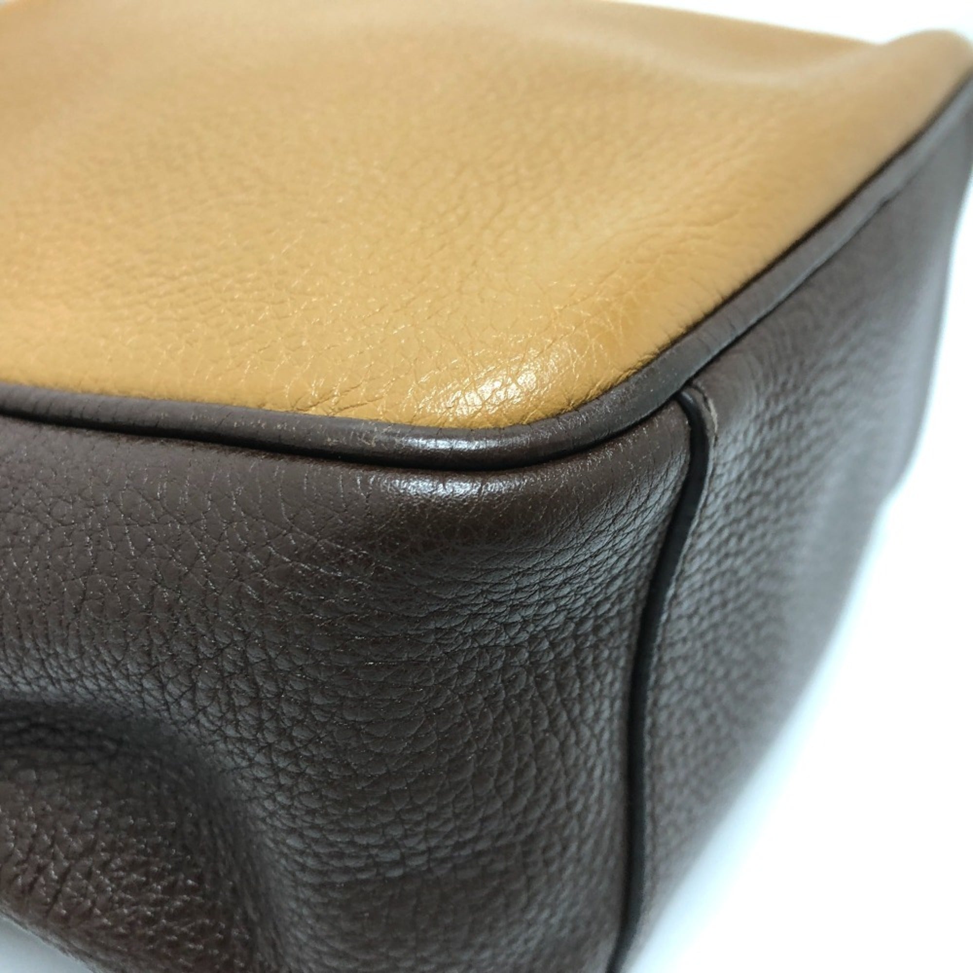 Prada Brown Leather Shoulder Bag (Pre-Owned)