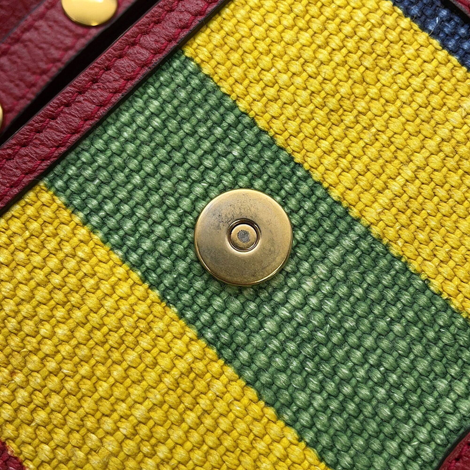 Gucci Multi-Color Canvas Leather Handbag Shoulder Bag (Pre-Owned)