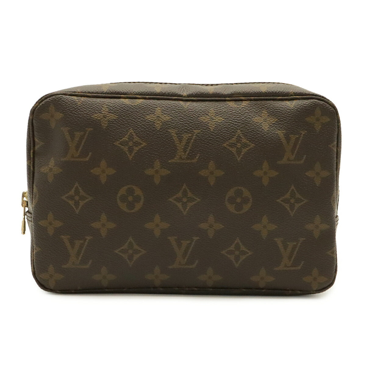 Louis Vuitton Brown Monogram Clutch Bag Handbag (Pre-Owned)