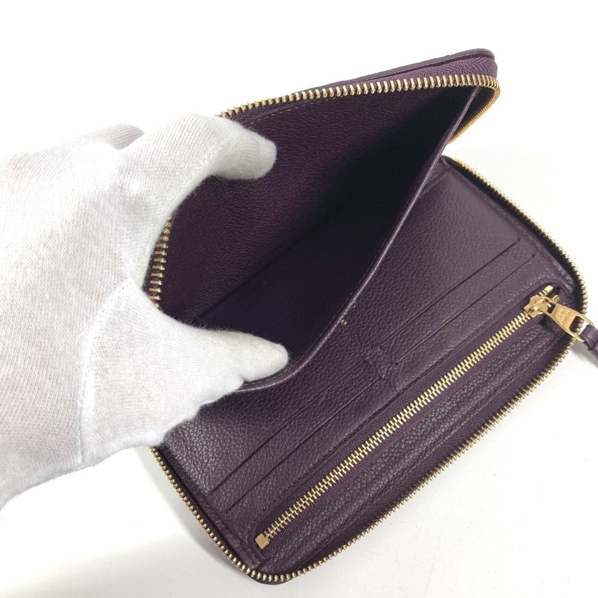 Louis Vuitton Monogram Empreinte Orb Purple Monogram Empreinte Long Wallet (Bi-Fold) (Pre-Owned)