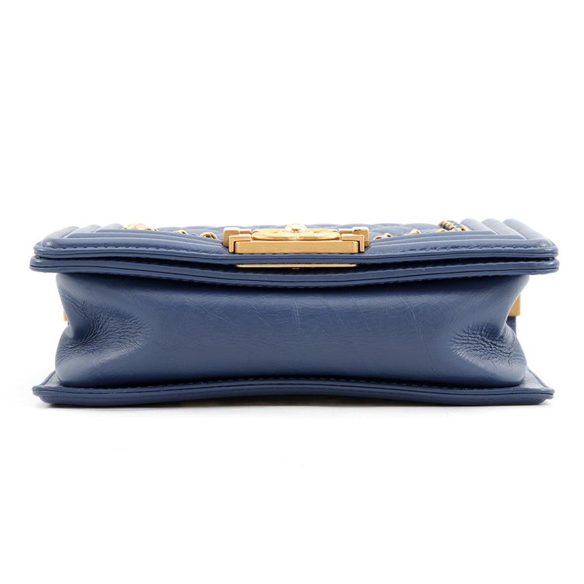 Chanel Blue Leather Handbag Shoulder Bag (Pre-Owned)