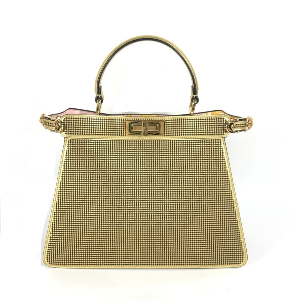 Fendi Gold Leather Handbag (Pre-Owned)