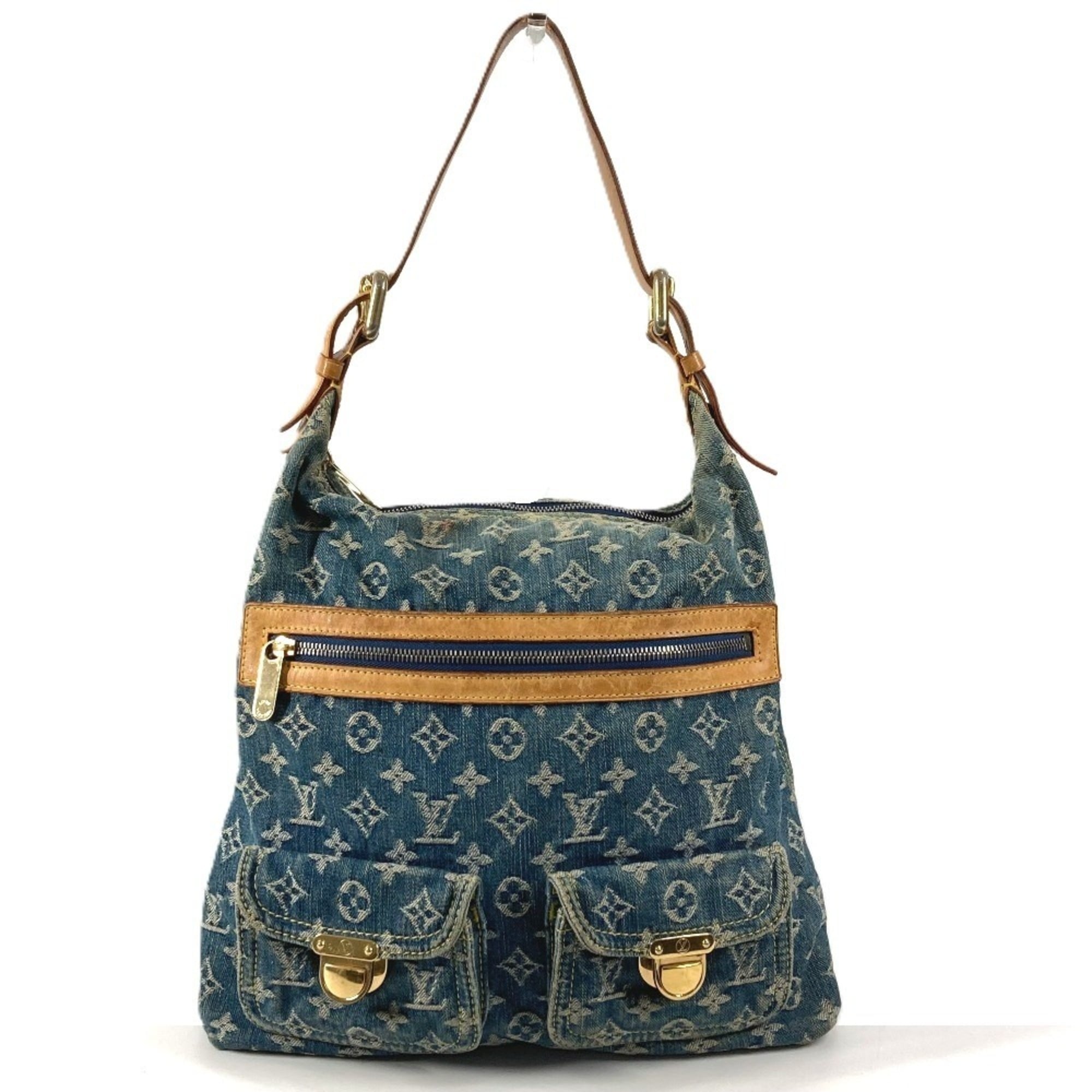 Louis Vuitton Monogram Denim Blue Monogram Denim Shoulder Bag (Pre-Owned)