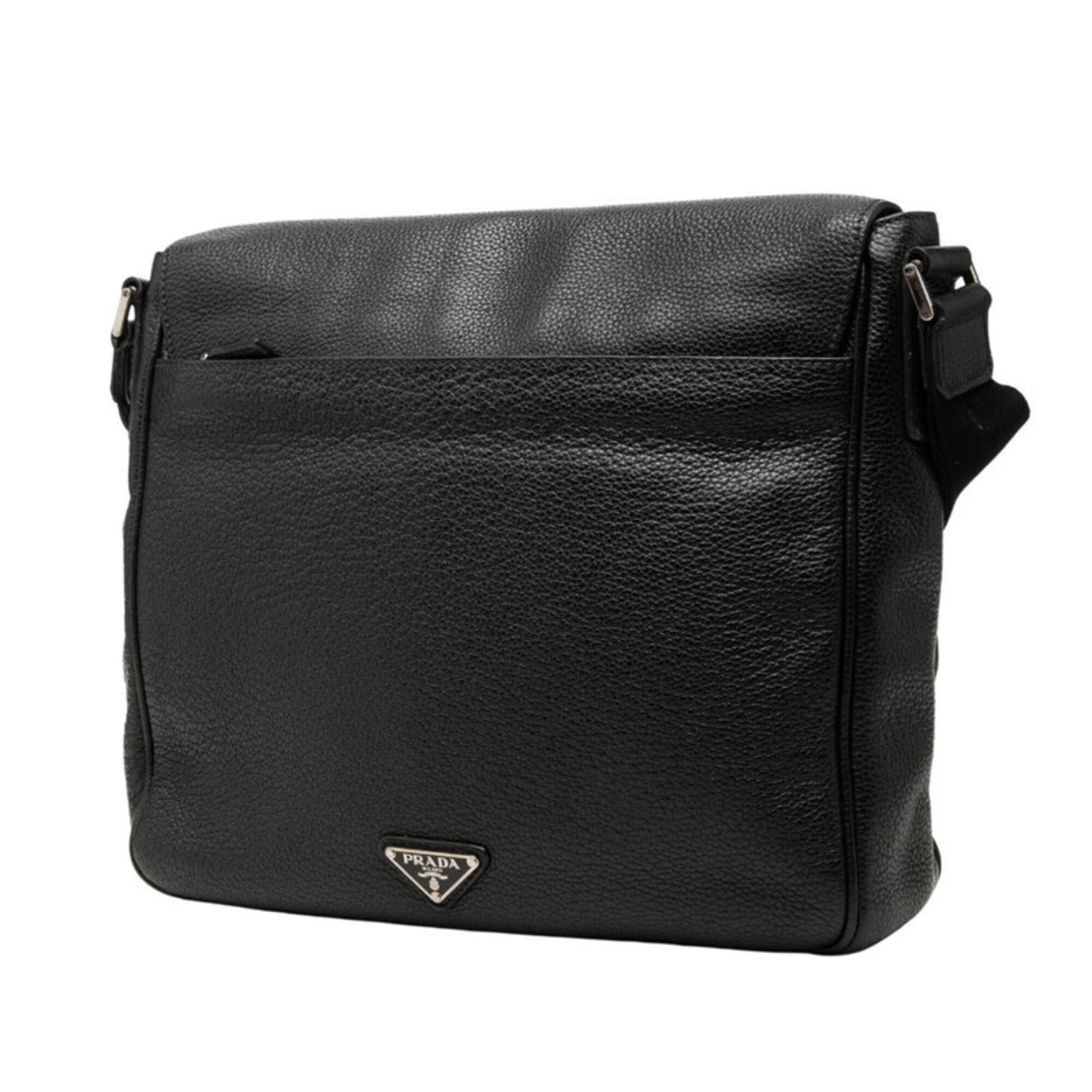 Prada Black Leather Shoulder Bag (Pre-Owned)