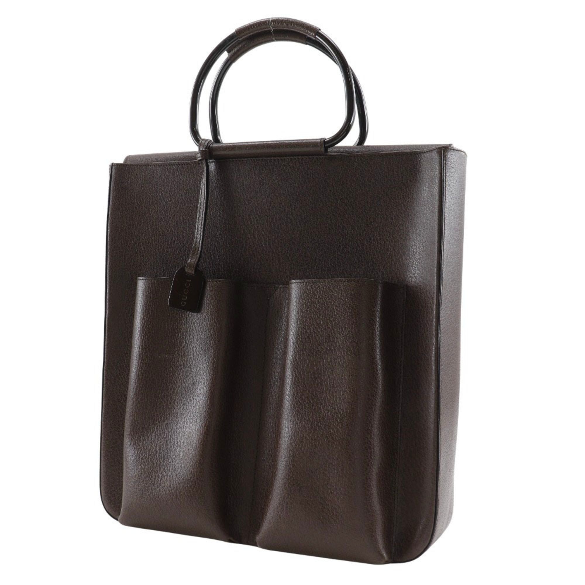 Gucci Brown Leather Handbag (Pre-Owned)