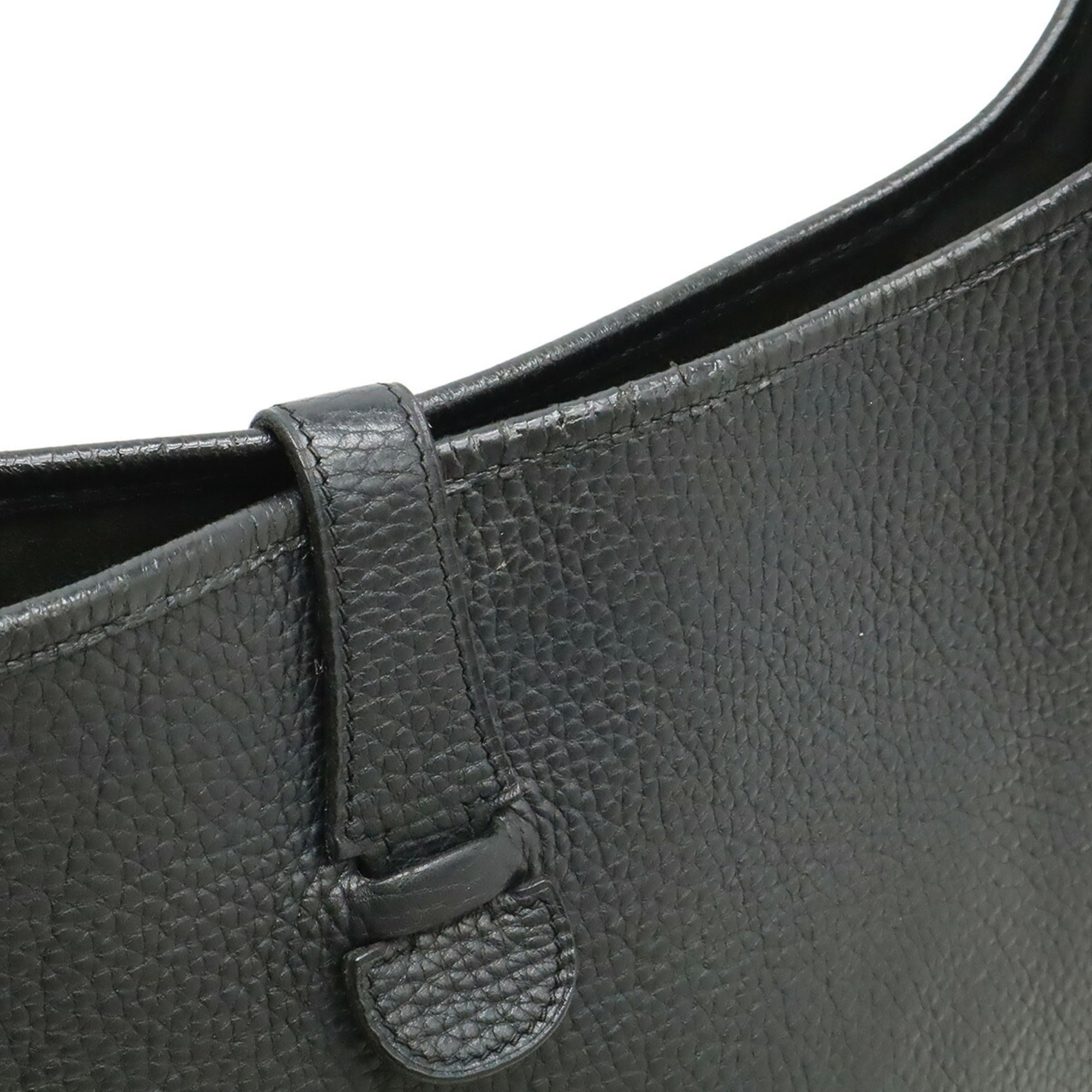 Hermes Black Taurillon Clemence Leather Shoulder Bag (Pre-Owned)