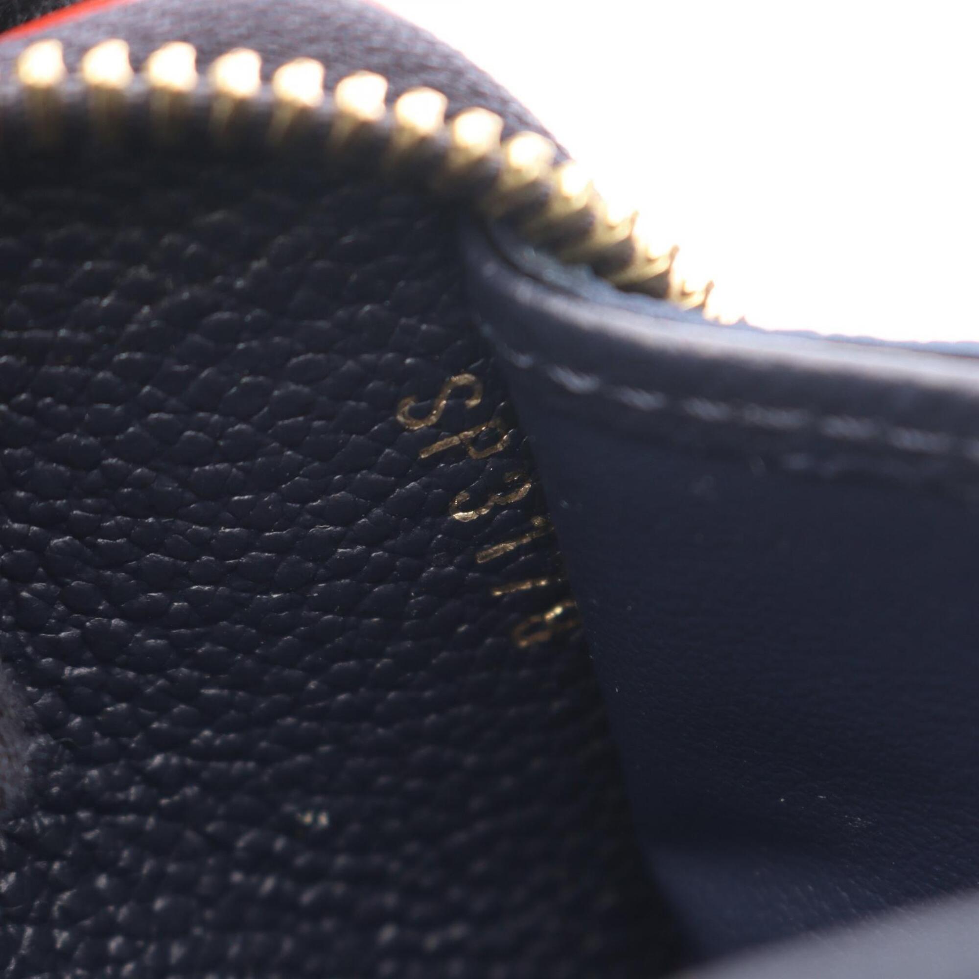 Louis Vuitton Navy Leather Long Wallet (Bi-Fold) (Pre-Owned)
