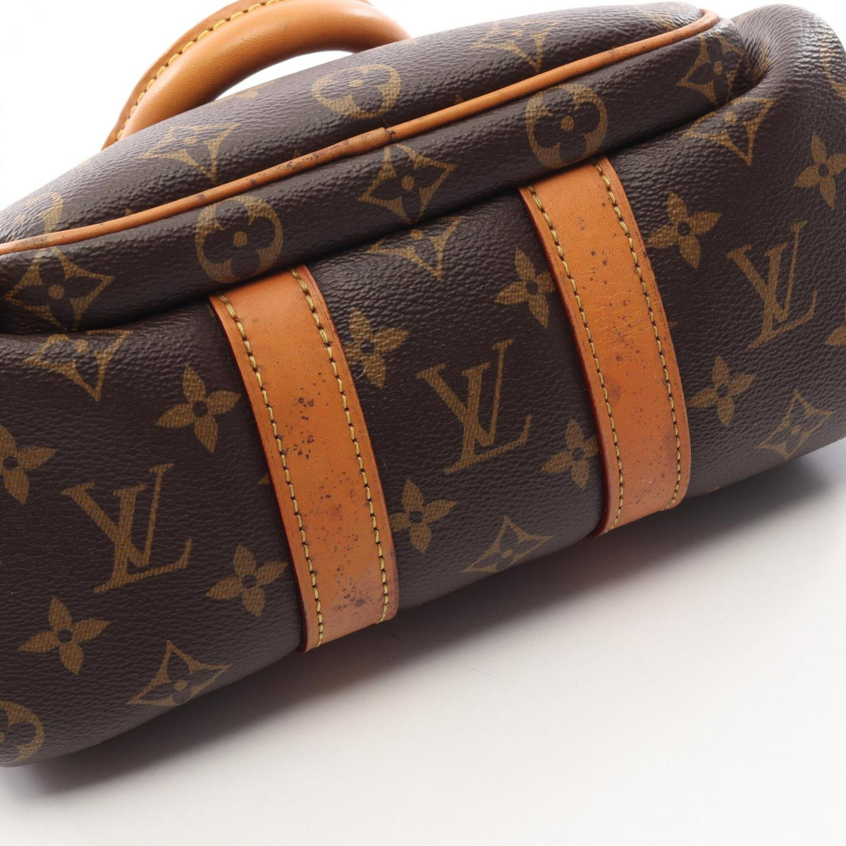 Louis Vuitton Brown Pvc Coated Canvas Leather Handbag (Pre-Owned)