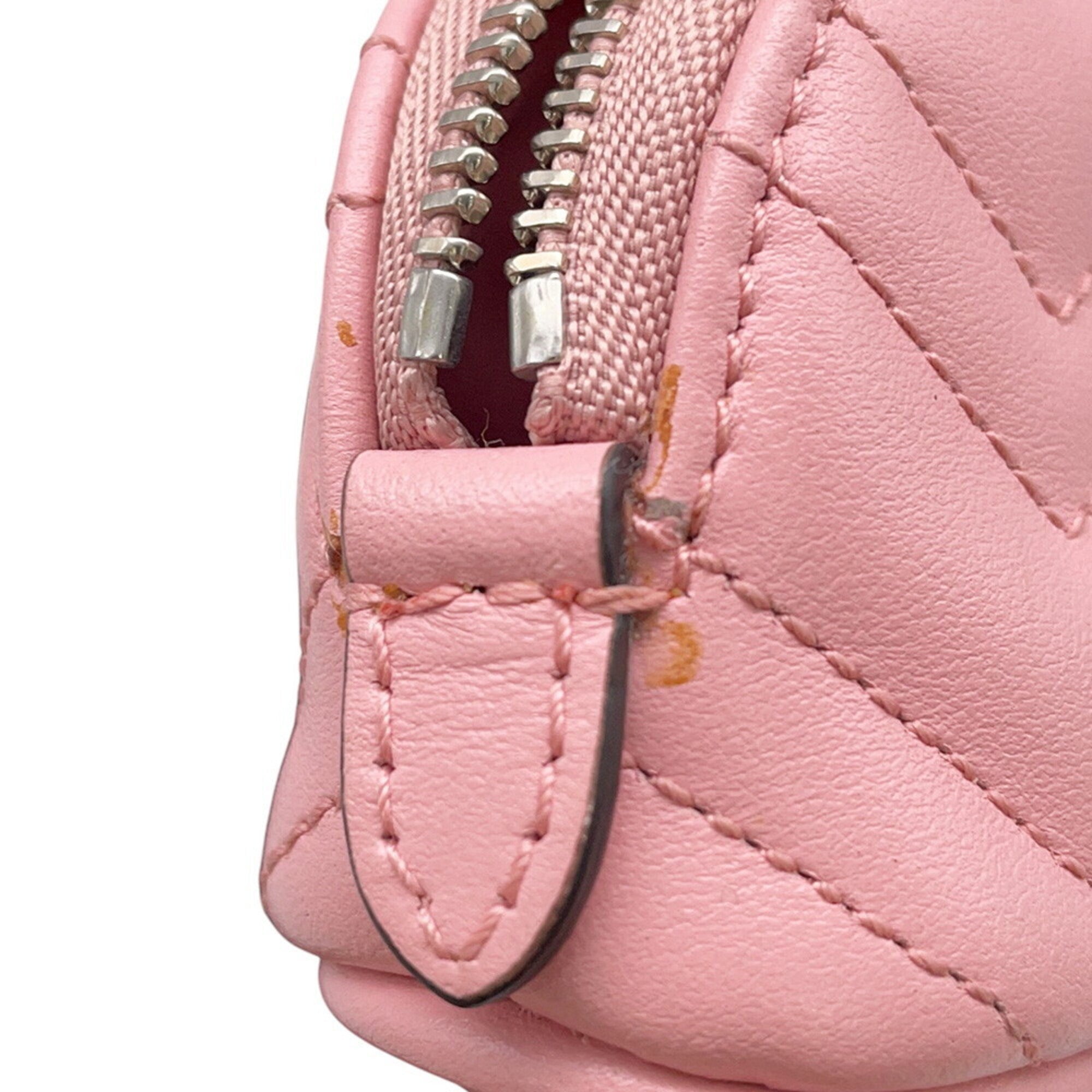 Gucci Gg Marmont Pink Leather Pouch (Pre-Owned)