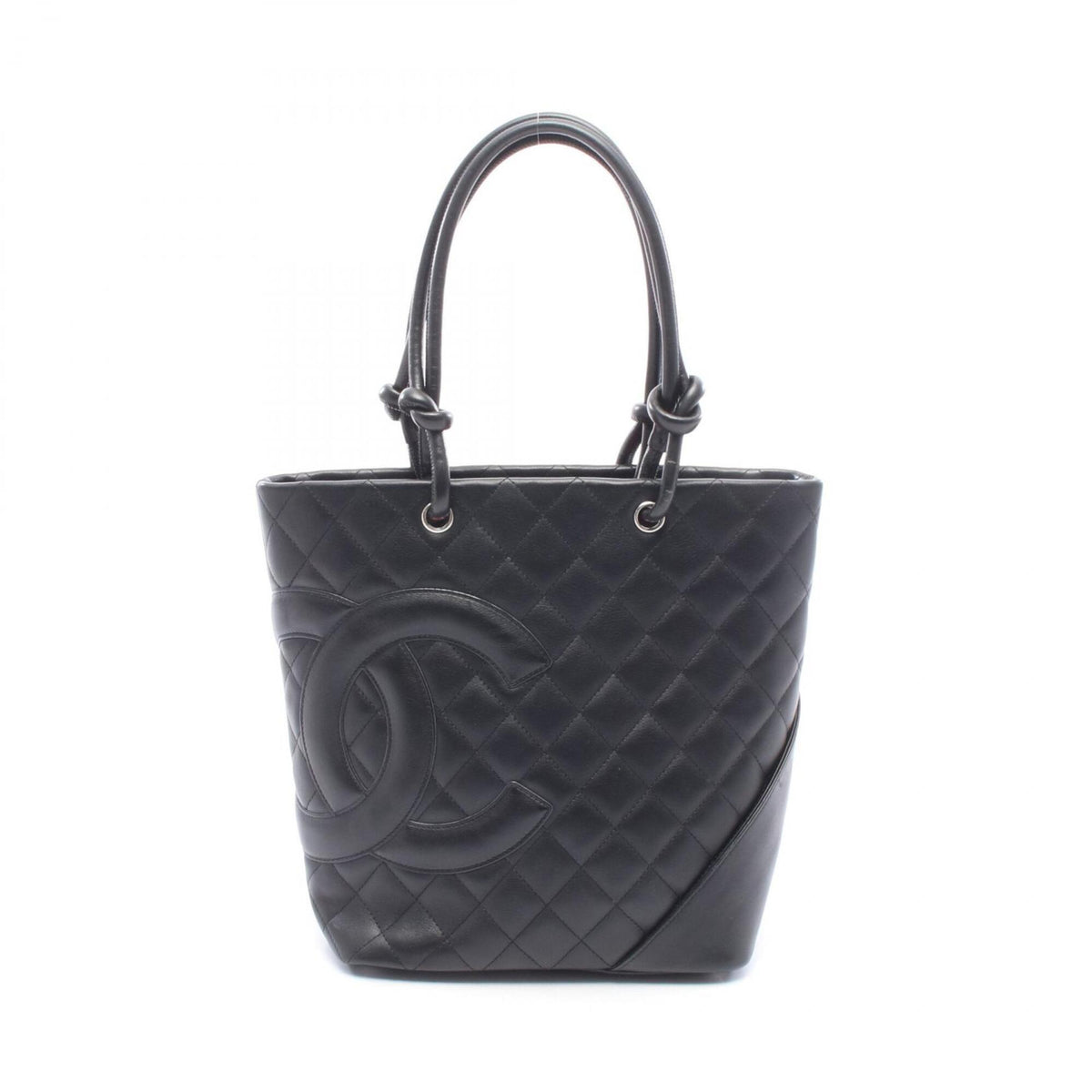 Chanel Black Leather Handbag Tote Bag (Pre-Owned)
