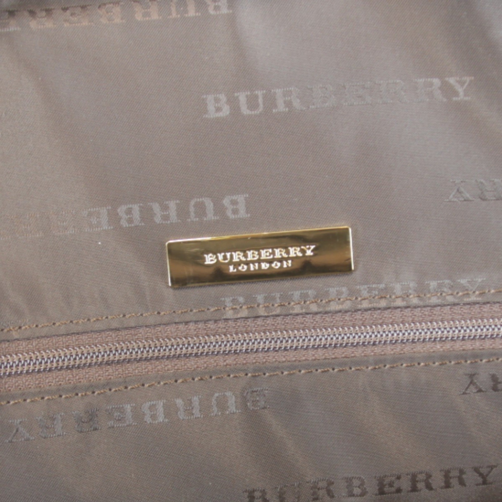 Burberry Beige Canvas Leather Handbag (Pre-Owned)
