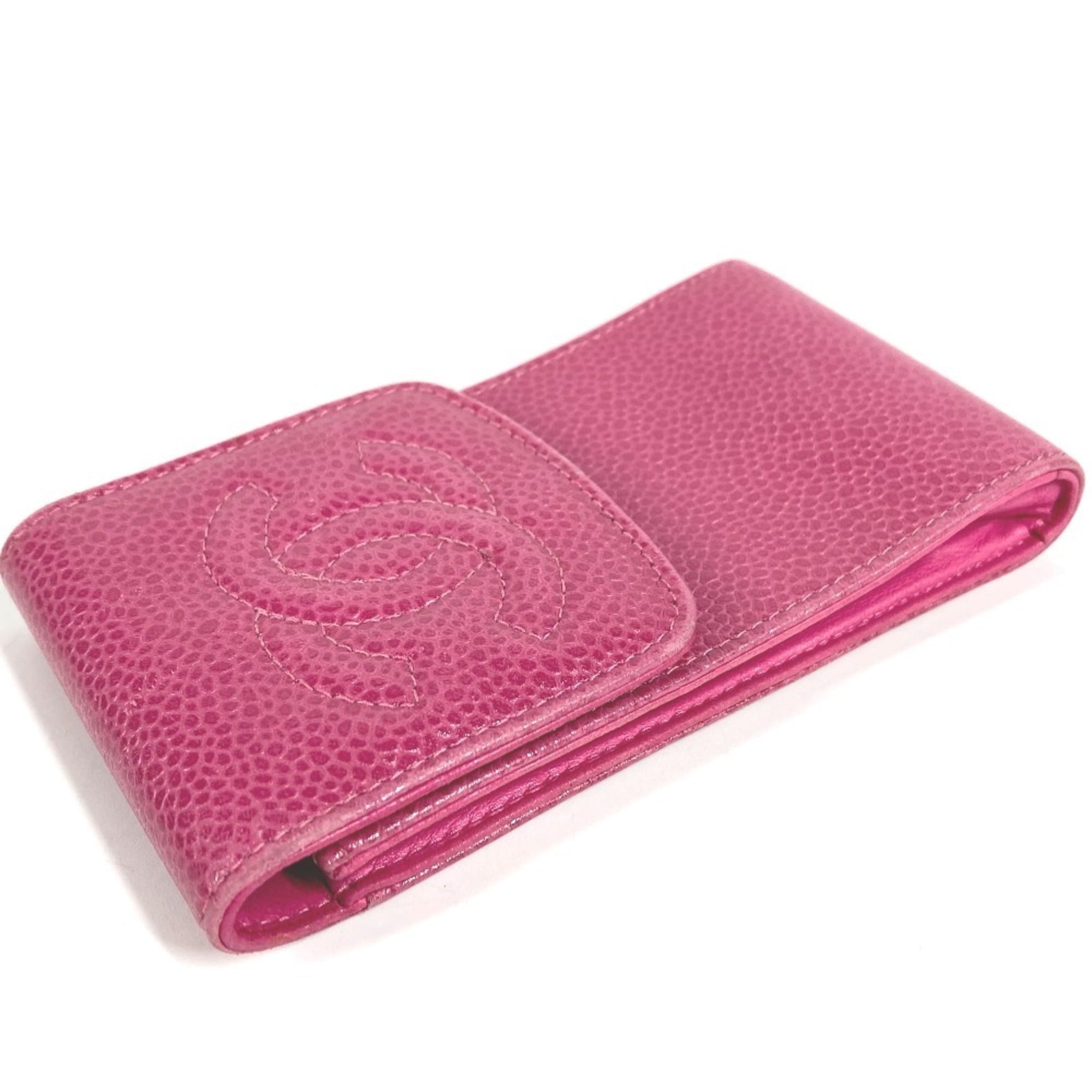 Chanel Pink Grained Calfskin Pouch (Pre-Owned)