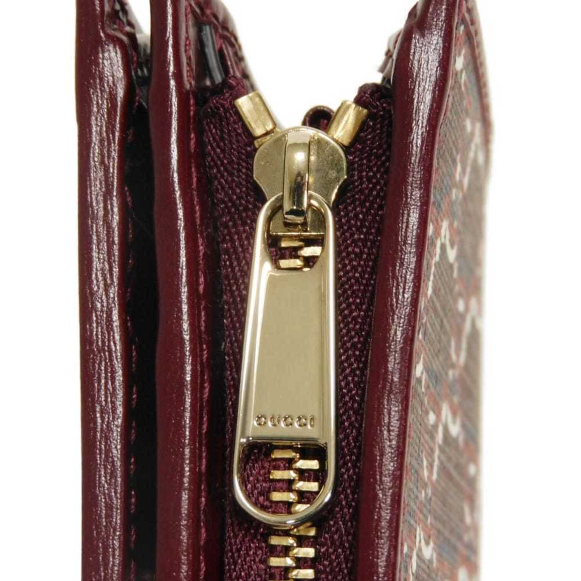 Gucci Bordeaux Red Color Gg Supreme Wallet (Bi-Fold) (Pre-Owned)